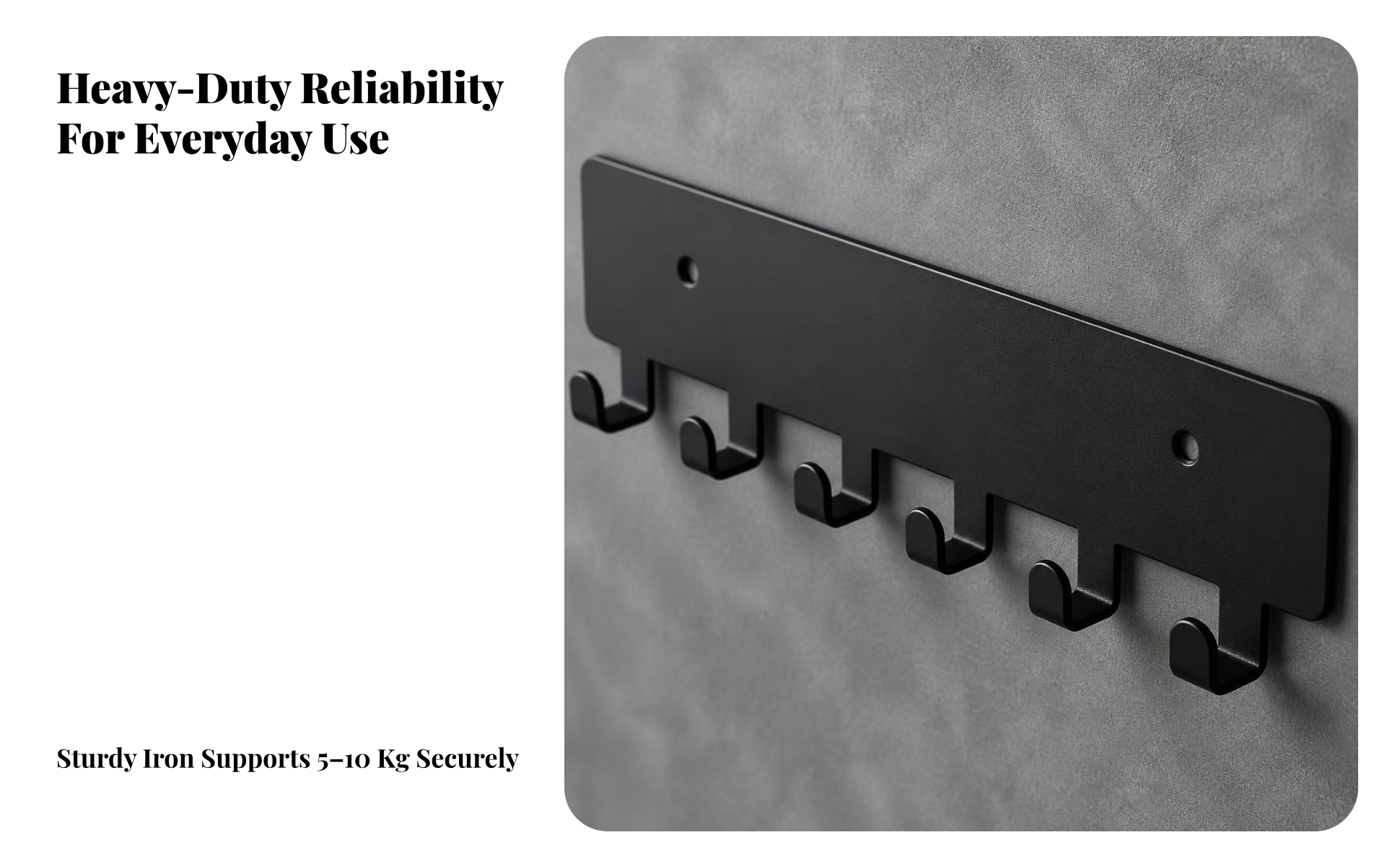 Wall-Mounted Hook Rack Space-Saving Coat Rack with Hooks Minimalist for Entryway