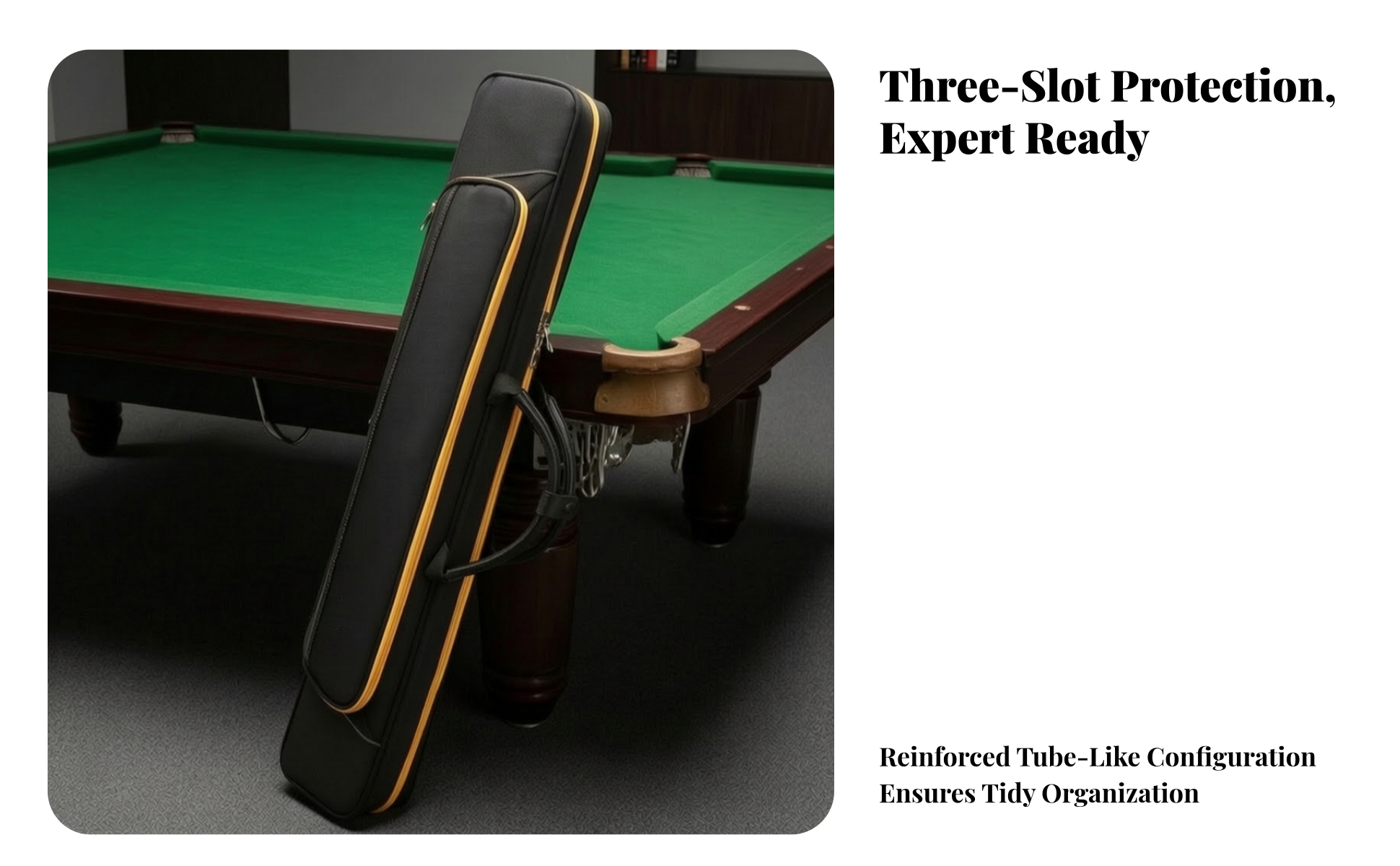 Pool Cue Case with Handle Waterproof Soft Pool Cue Bag Padded for League Nights