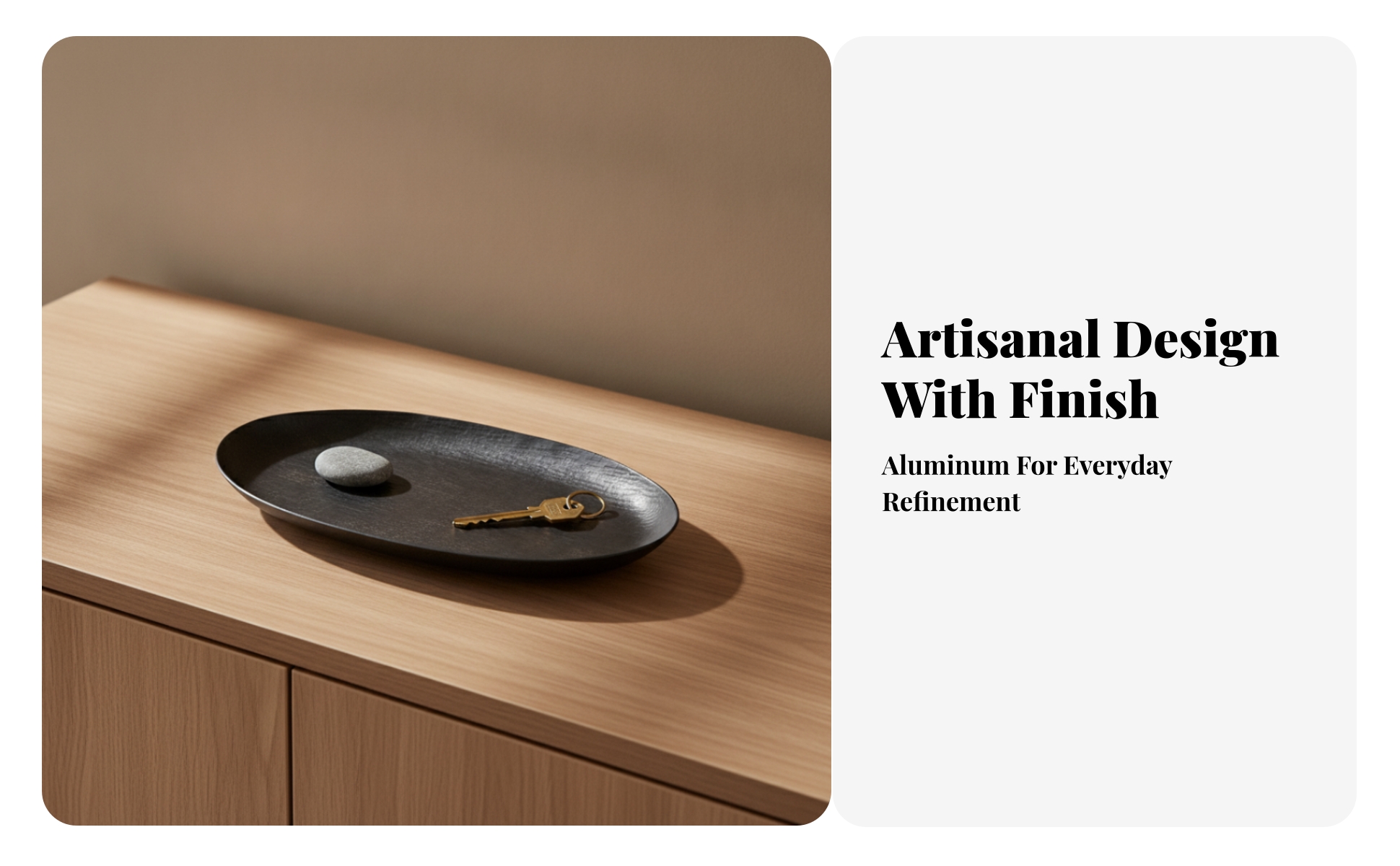 Oval Aluminum Tray Textured Aluminum Tabletop Tray Lightweight for Fruit Serving