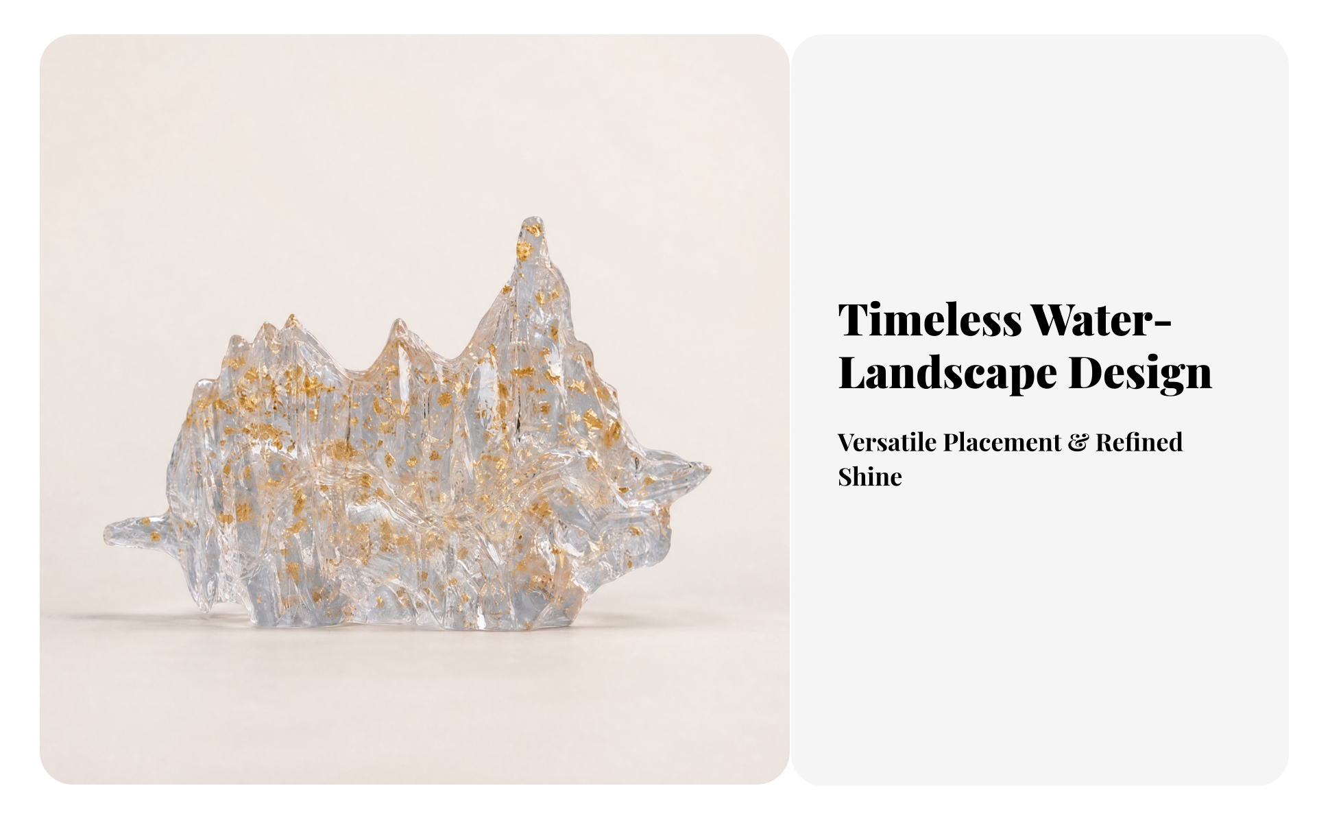 Mountain Sculpture Zen-Inspired for Display Cabinet, Office Interiors