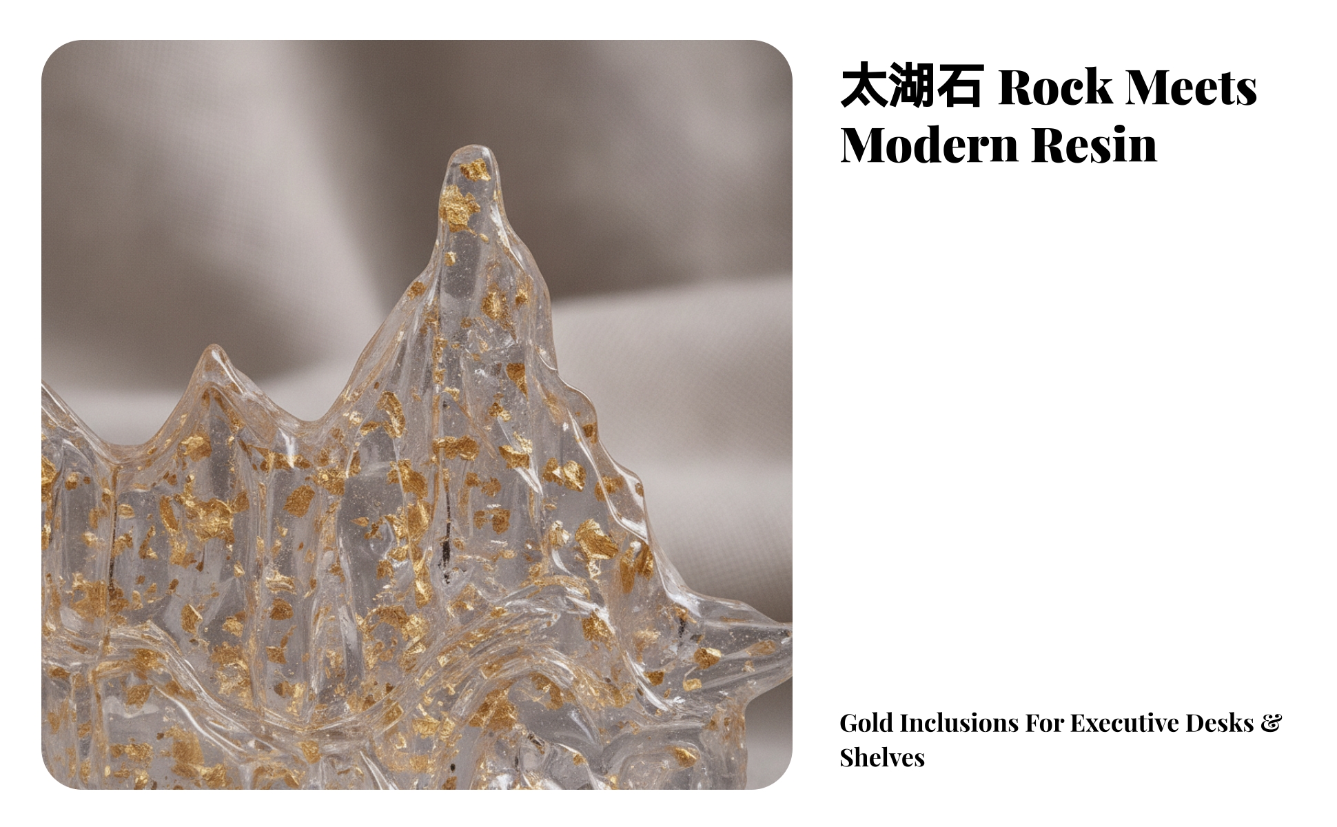 Mountain Sculpture Zen-Inspired for Display Cabinet, Office Interiors