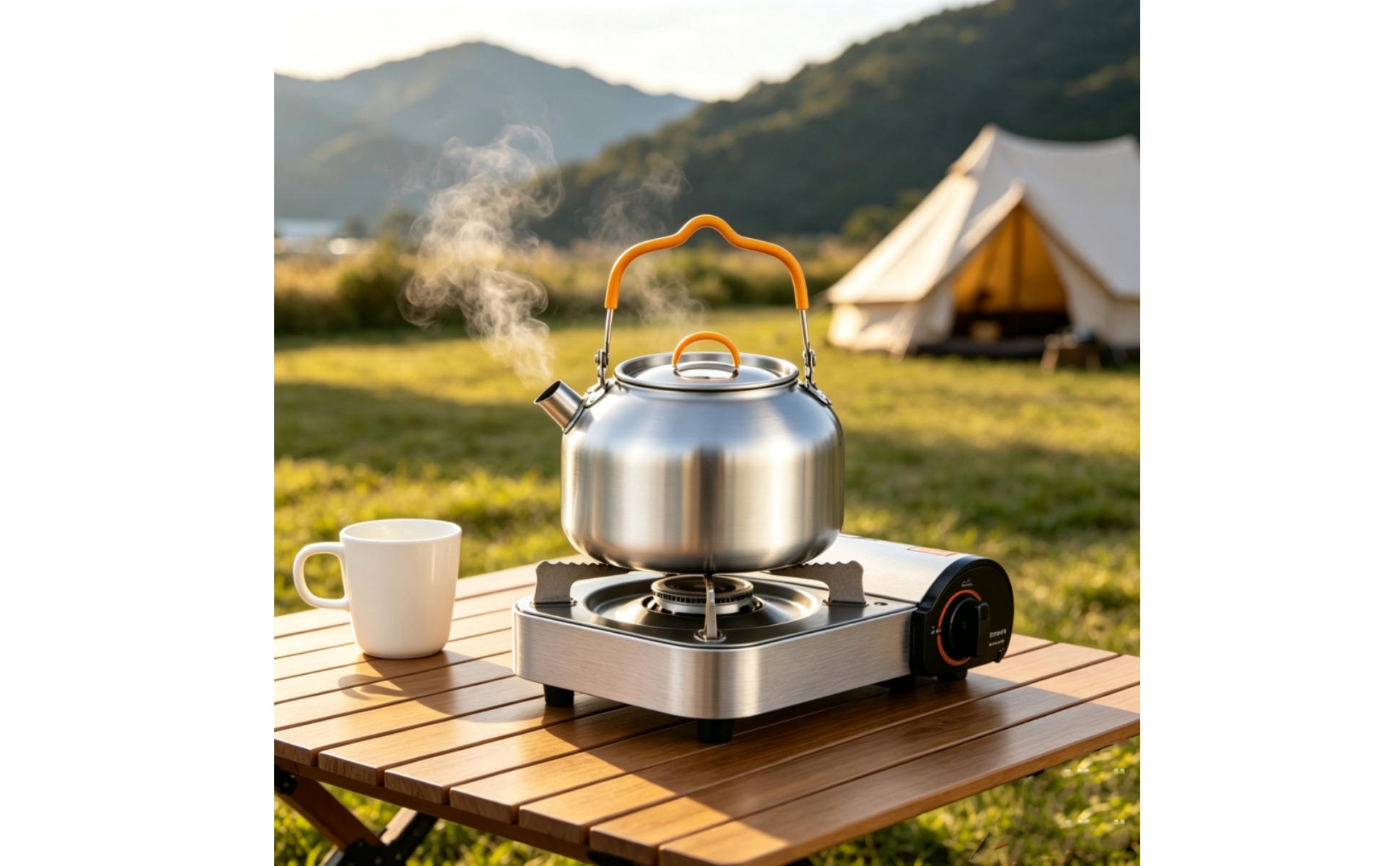 4 Pieces Stainless Steel Camping Cook Set Multifunctional for Campsite, Campers