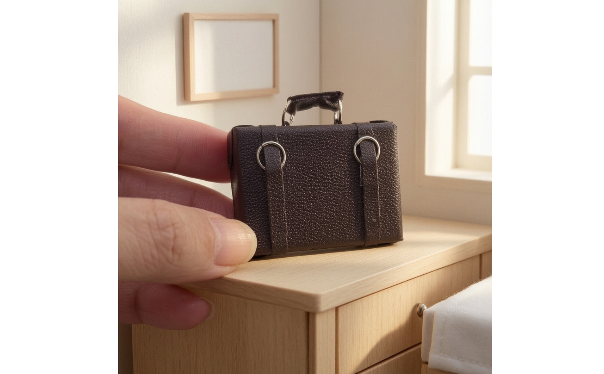 1:6 Scale Dollhouse Suitcase Detailed for Teens Aged 14 and up, Collectors