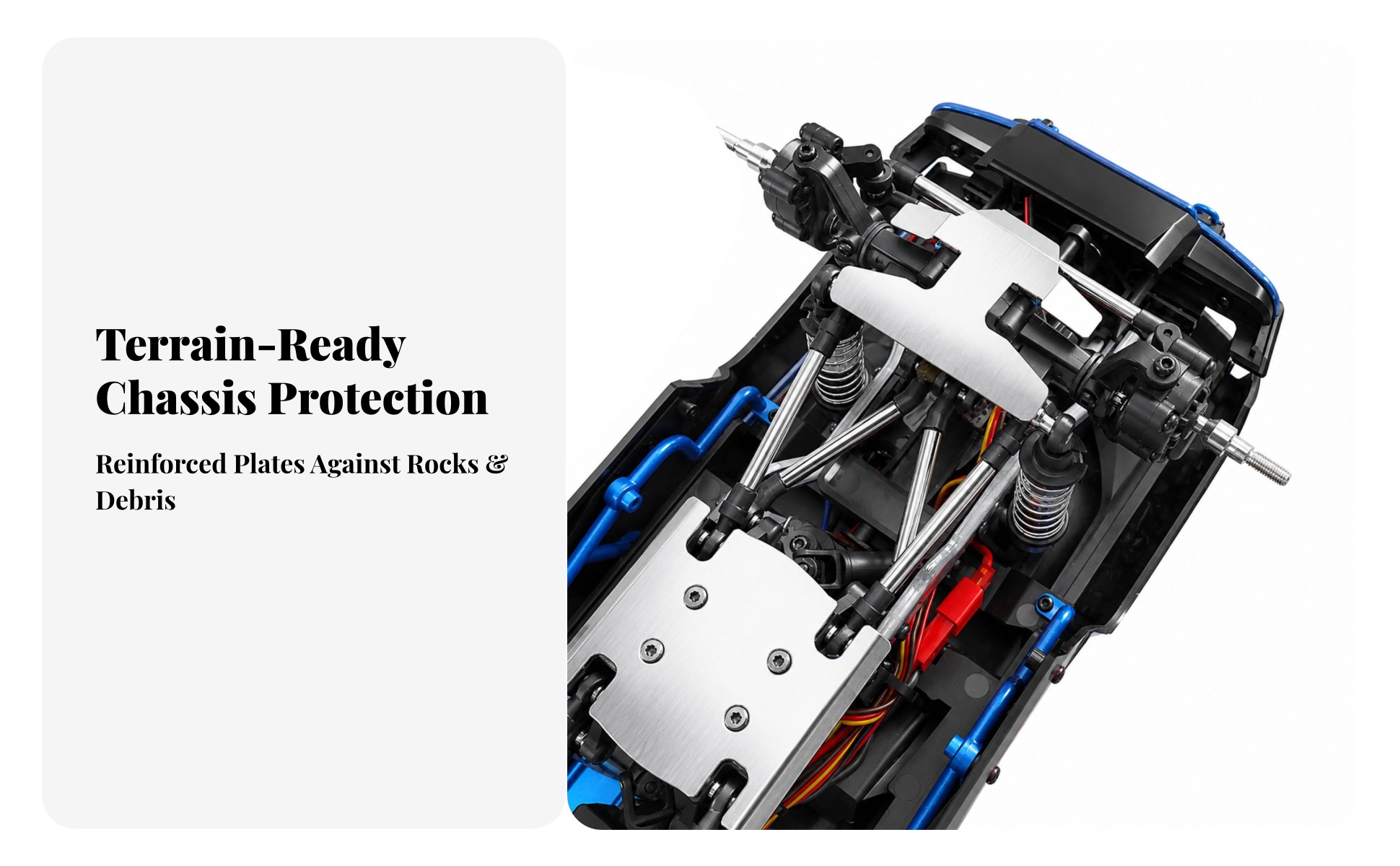 RC Car Chassis Shield Easy to Install Stainless Steel Chassis Guard
