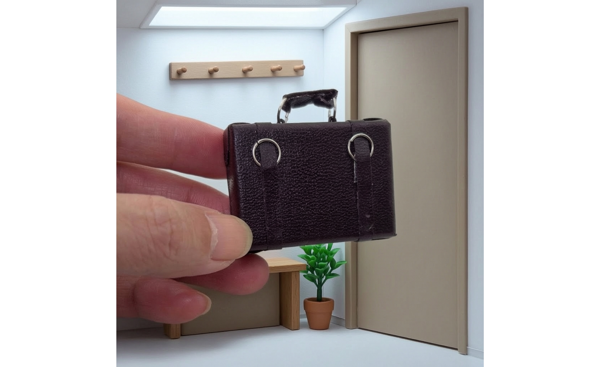 1:6 Scale Dollhouse Suitcase Detailed for Teens Aged 14 and up, Collectors
