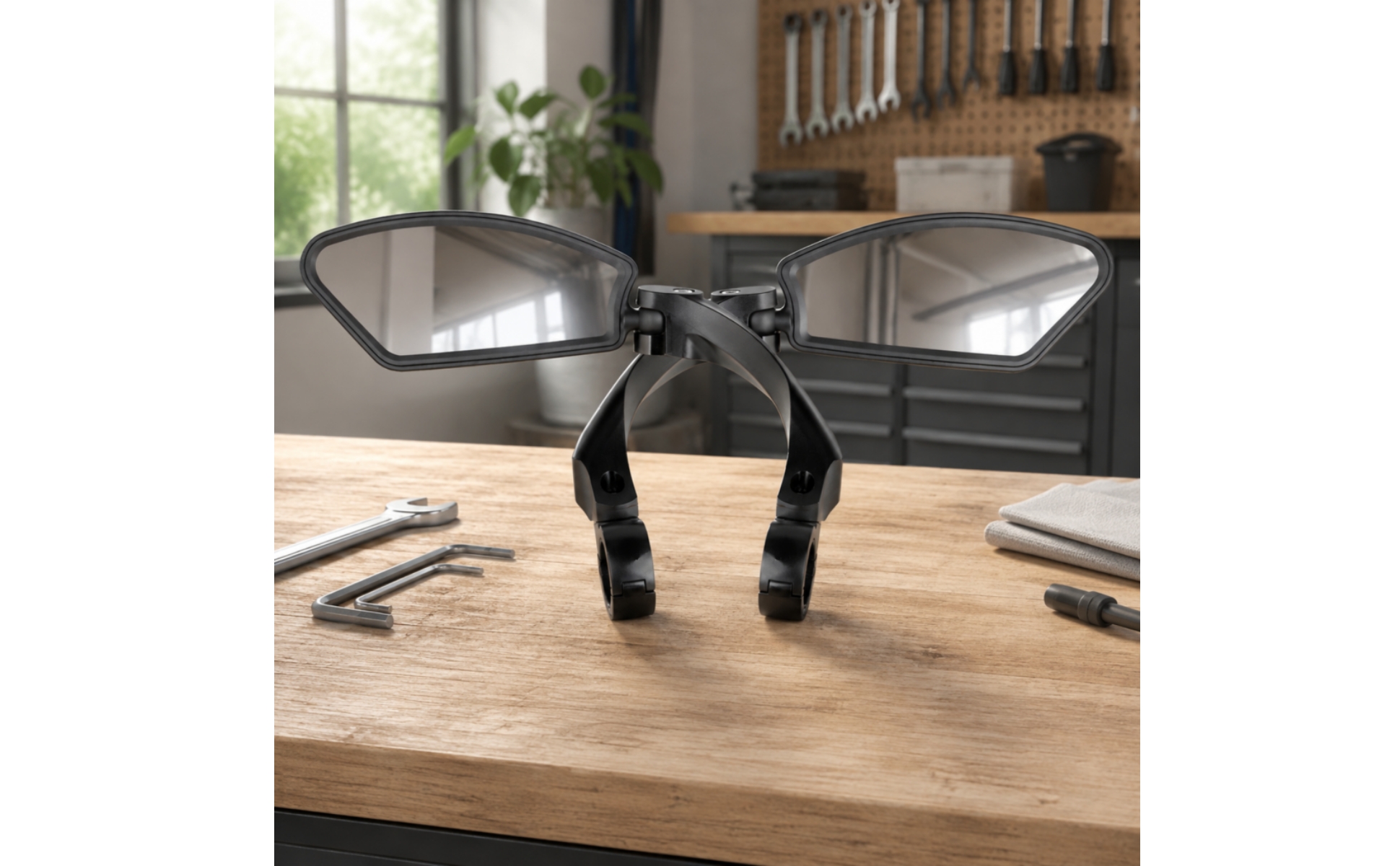 Folding Bike Handlebar Mirror Foldable for Recreational Rides, Mountain Biking