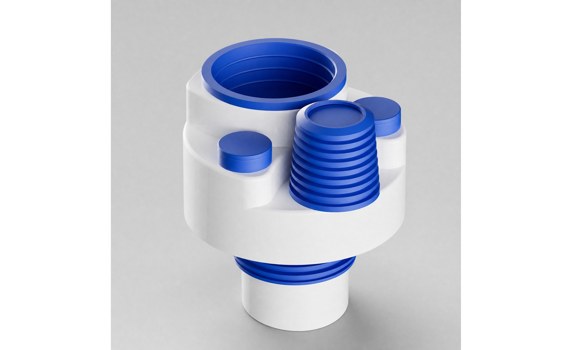 Four-way Kitchen Drain Diverter Fitting with Backflow Prevention for Under Sink