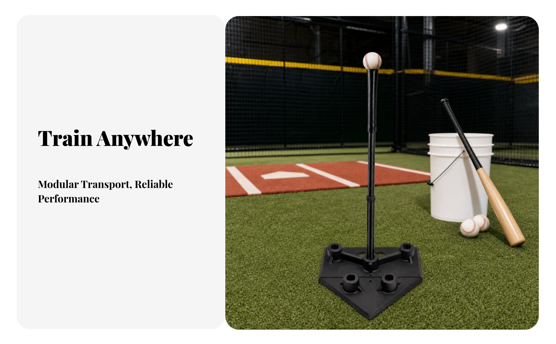 Baseball Tee Height-Adjustable Softball Tee Portable for Backyard, Coaches