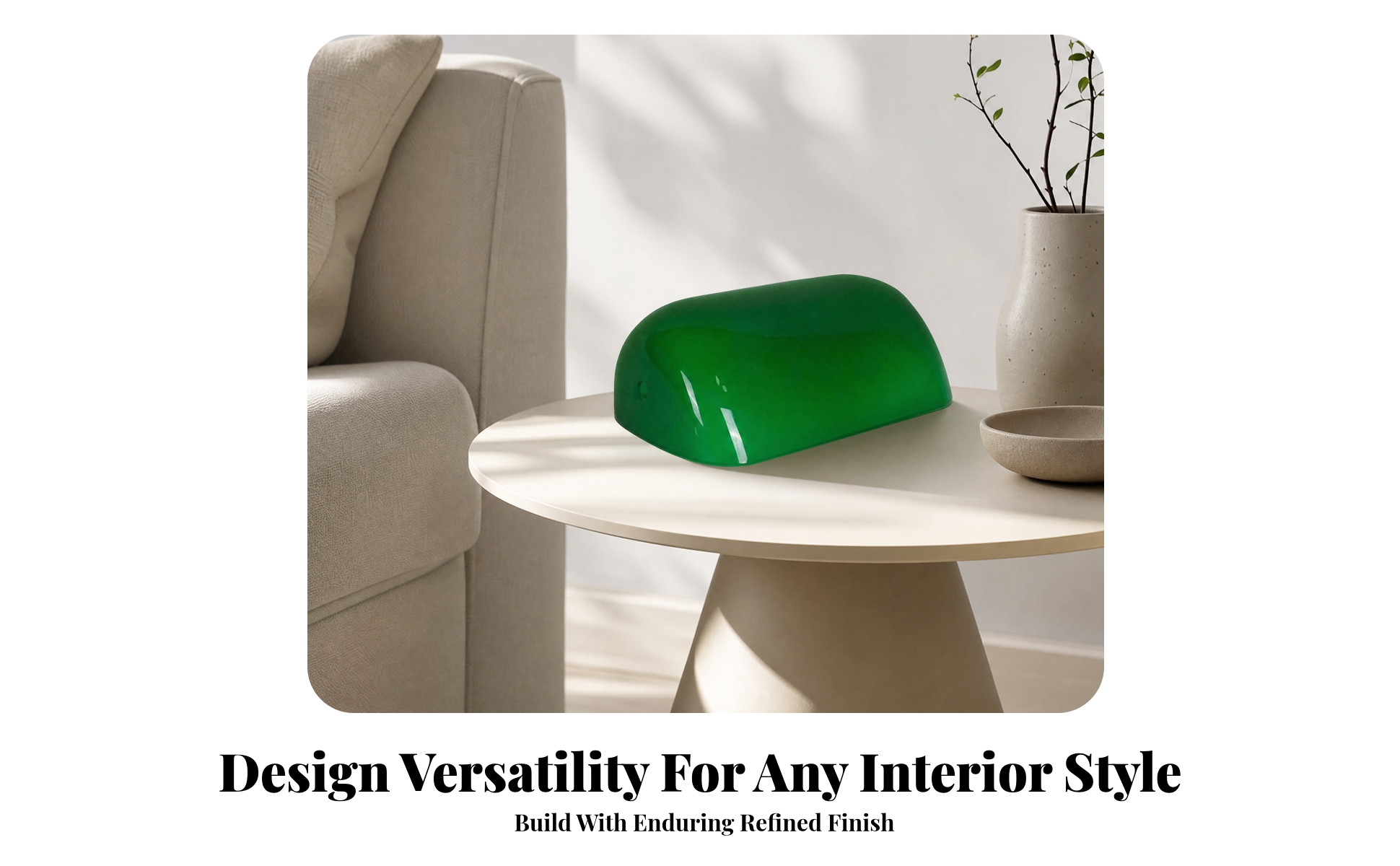 Rounded Rectangular Glass Lamp Shade Glossy for Bedroom, Hospitality Interiors