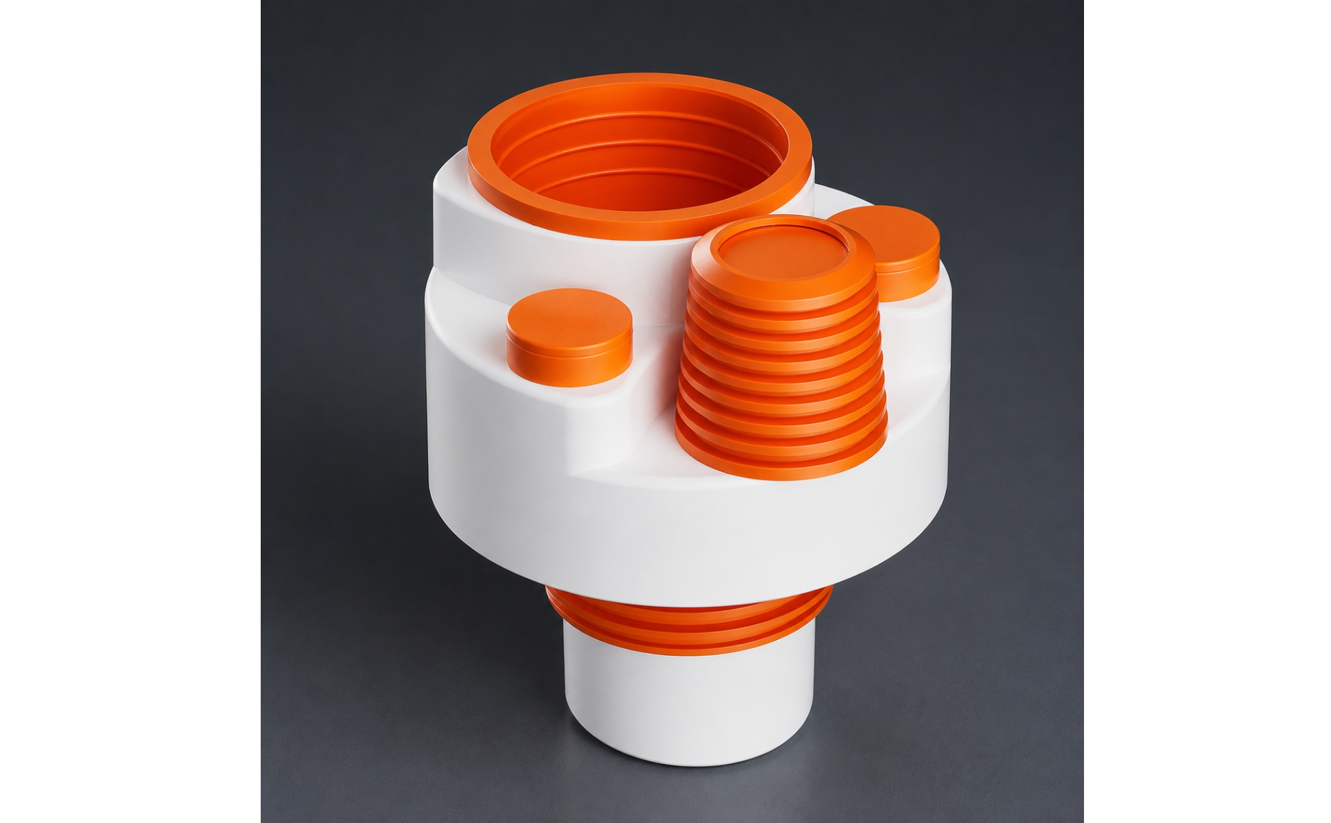 Four-way Kitchen Drain Diverter Fitting with Backflow Prevention for Under Sink