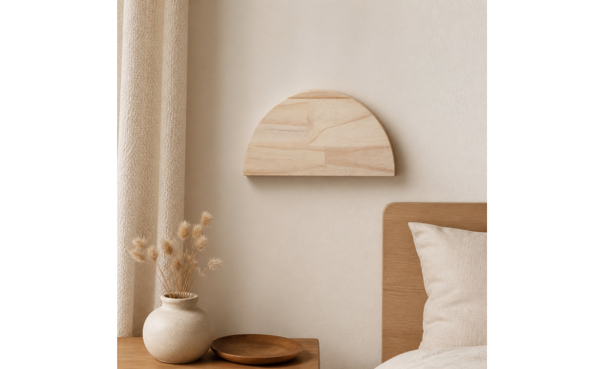 Wall-Mounted Semicircular Decorative Base Arched for Living Room, Guesthouse