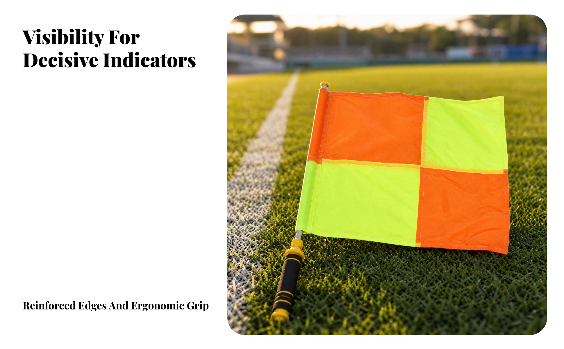 Sideline Referee Flag Sturdy Referee Flag with Aluminum Pole Anti-Slip