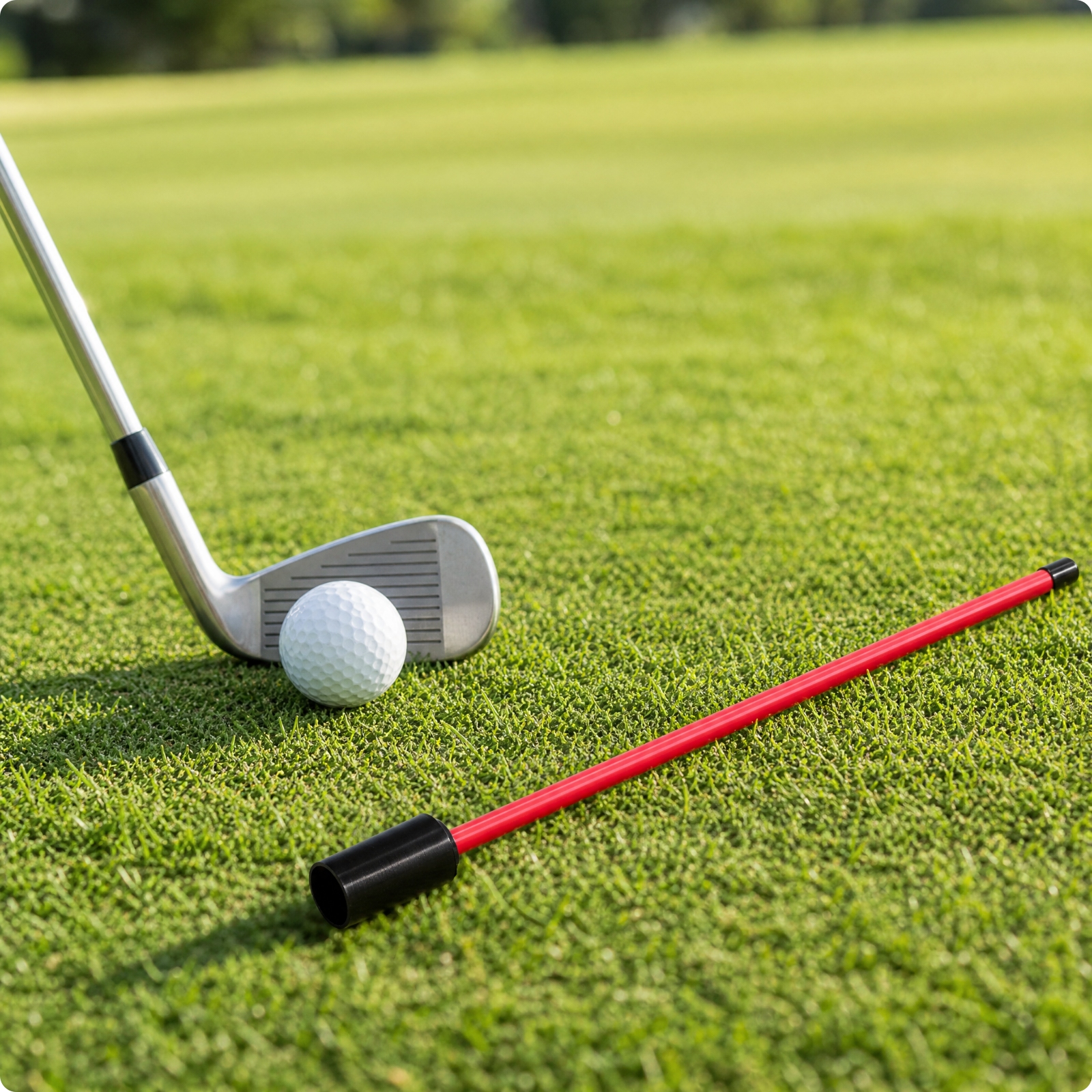 Golfschwungtrainer mit Endkappen langlebig Golfübungsstange strapazierfähig