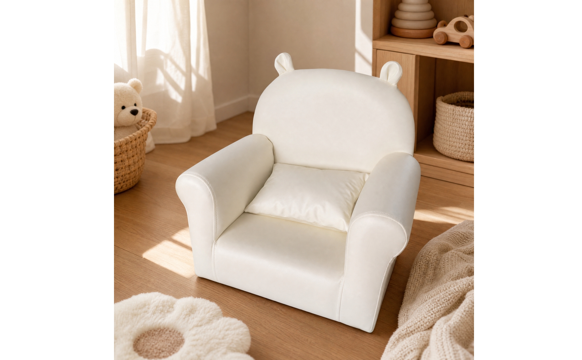Children's Sofa Chair High-Density Sponge Baby Armchair with Pillow Soft