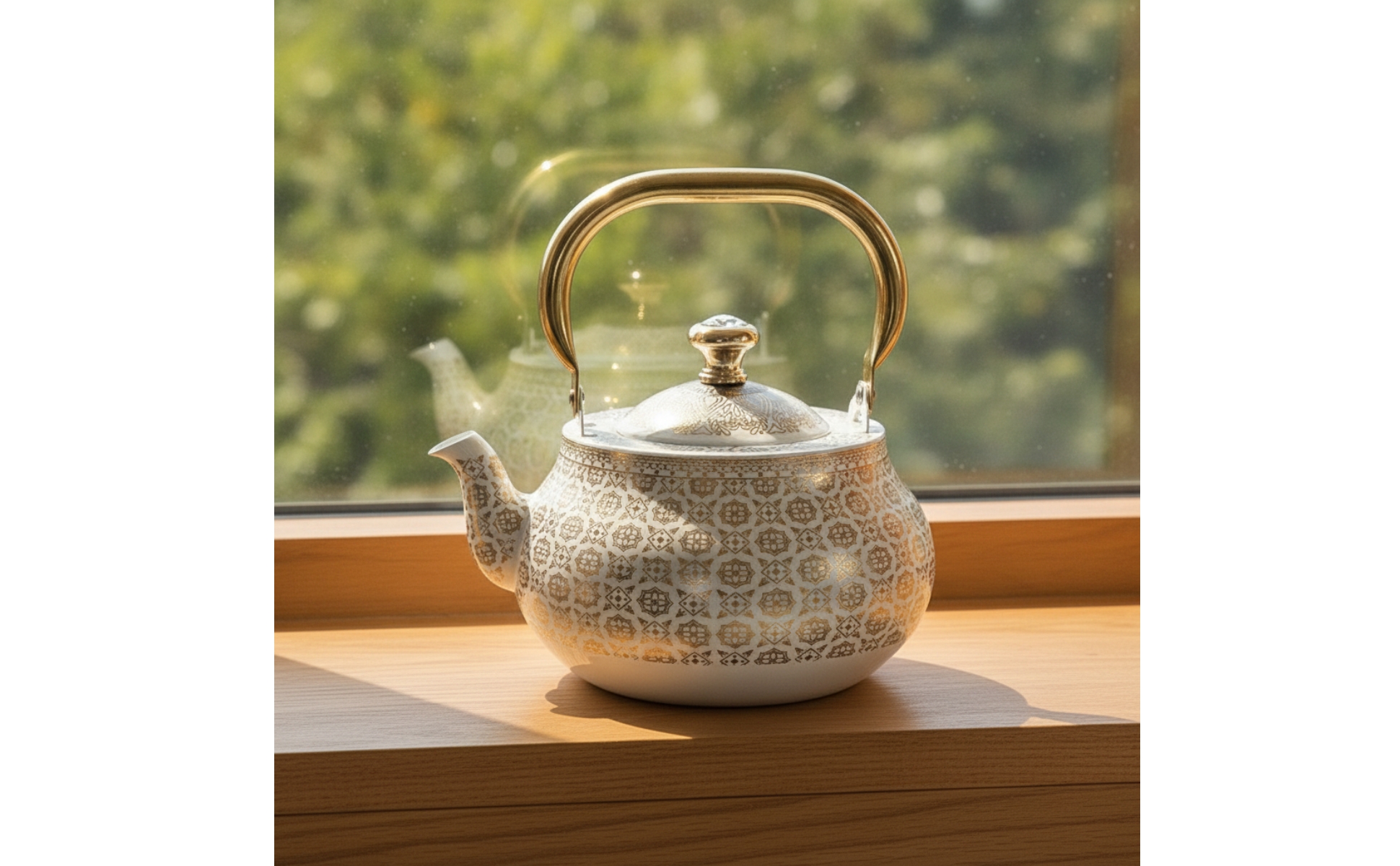 Teekanne mit Infuser rostfrei Edelstahl-Teekanne mit Tee-Ei leicht zu reinigen