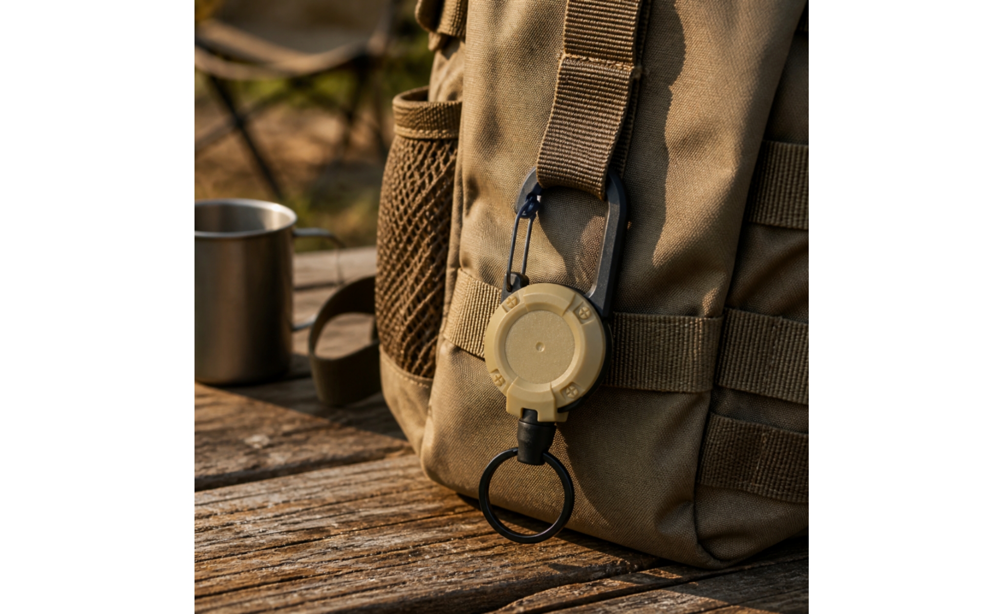 Retractable Keychain with Carabiner Lightweight Retractable Keychain Compact