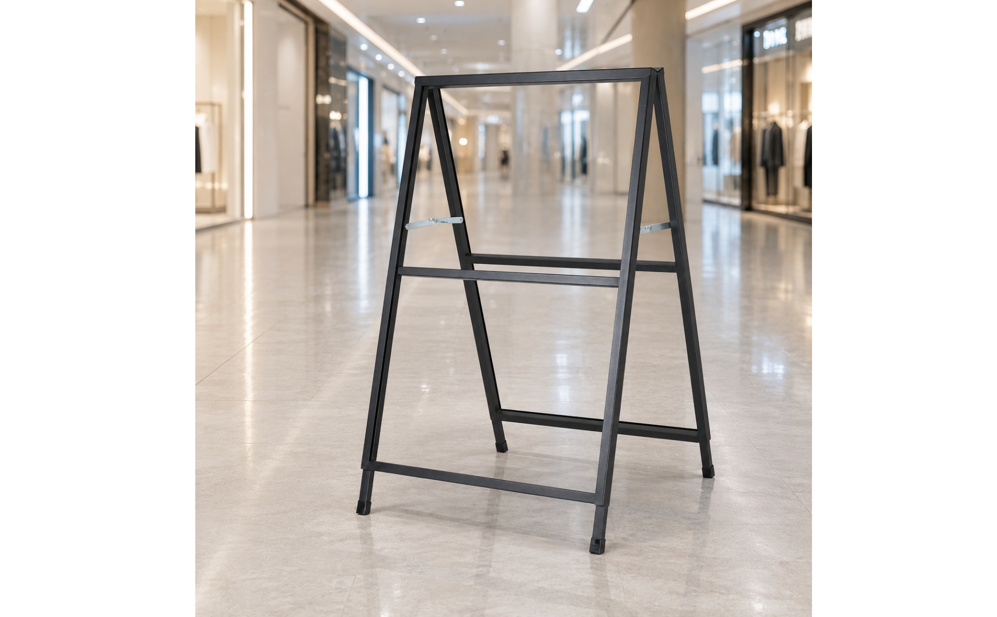 Folding Triangular Frame Poster Display Stand Fully Assembled for Events