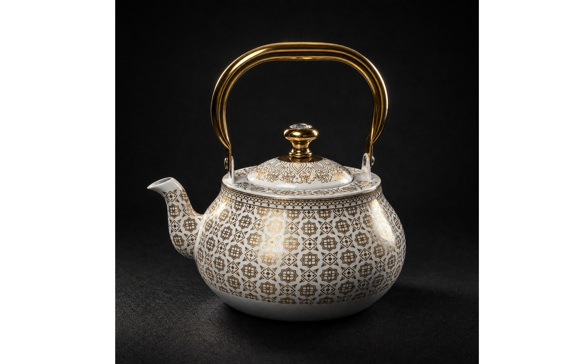 Teekanne mit Infuser rostfrei Edelstahl-Teekanne mit Tee-Ei leicht zu reinigen