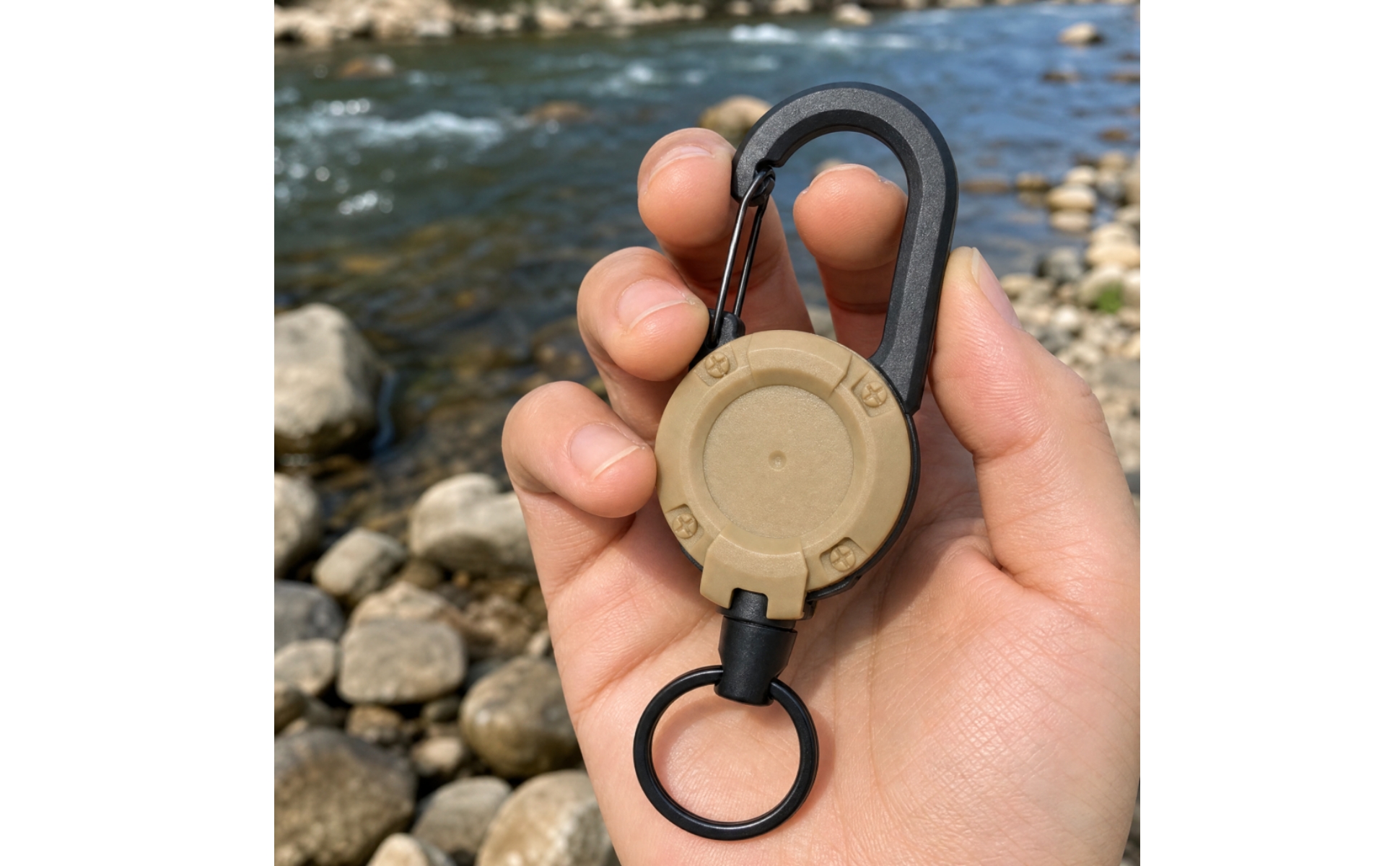 Retractable Keychain with Carabiner Lightweight Retractable Keychain Compact