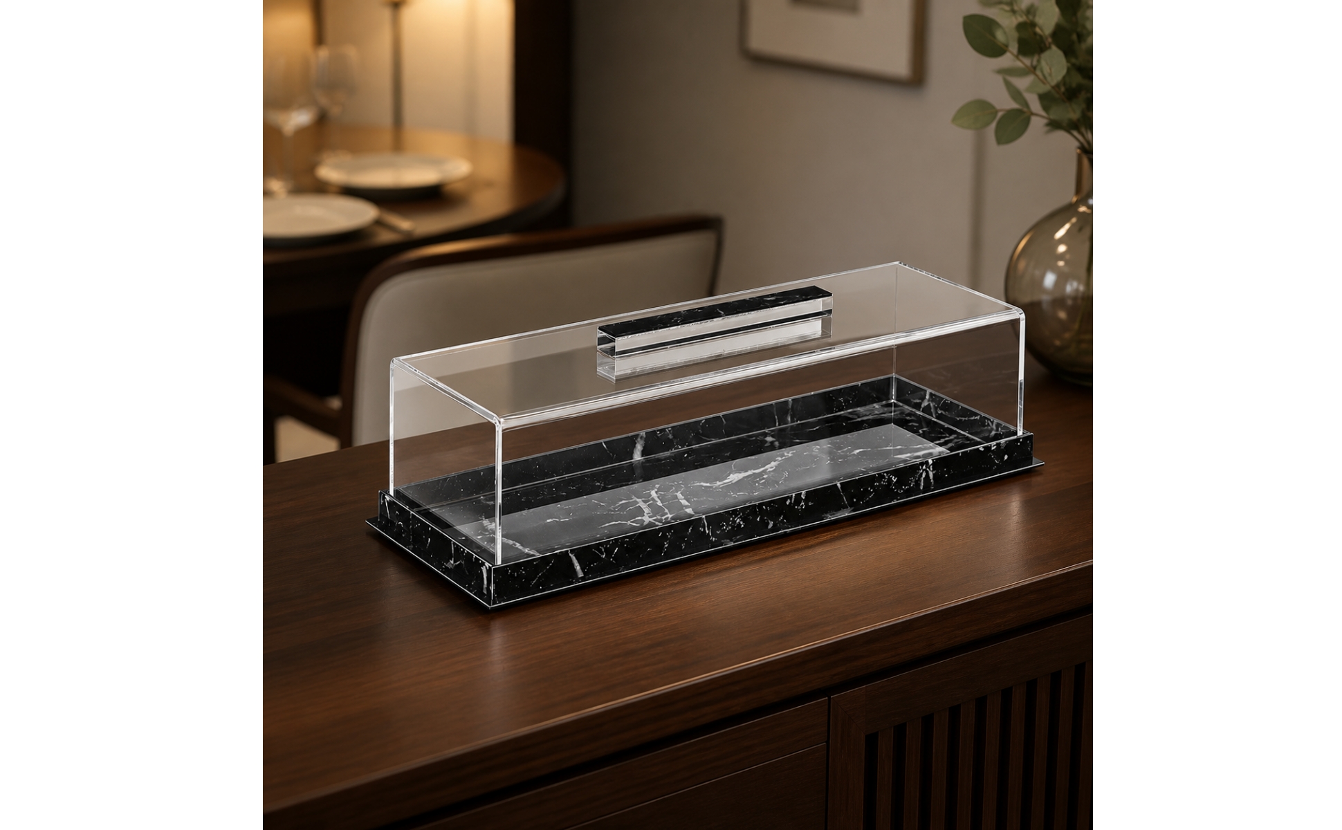 Acrylic Bread and Dessert Display Box Transparent for Bakery Displays, Bakeries