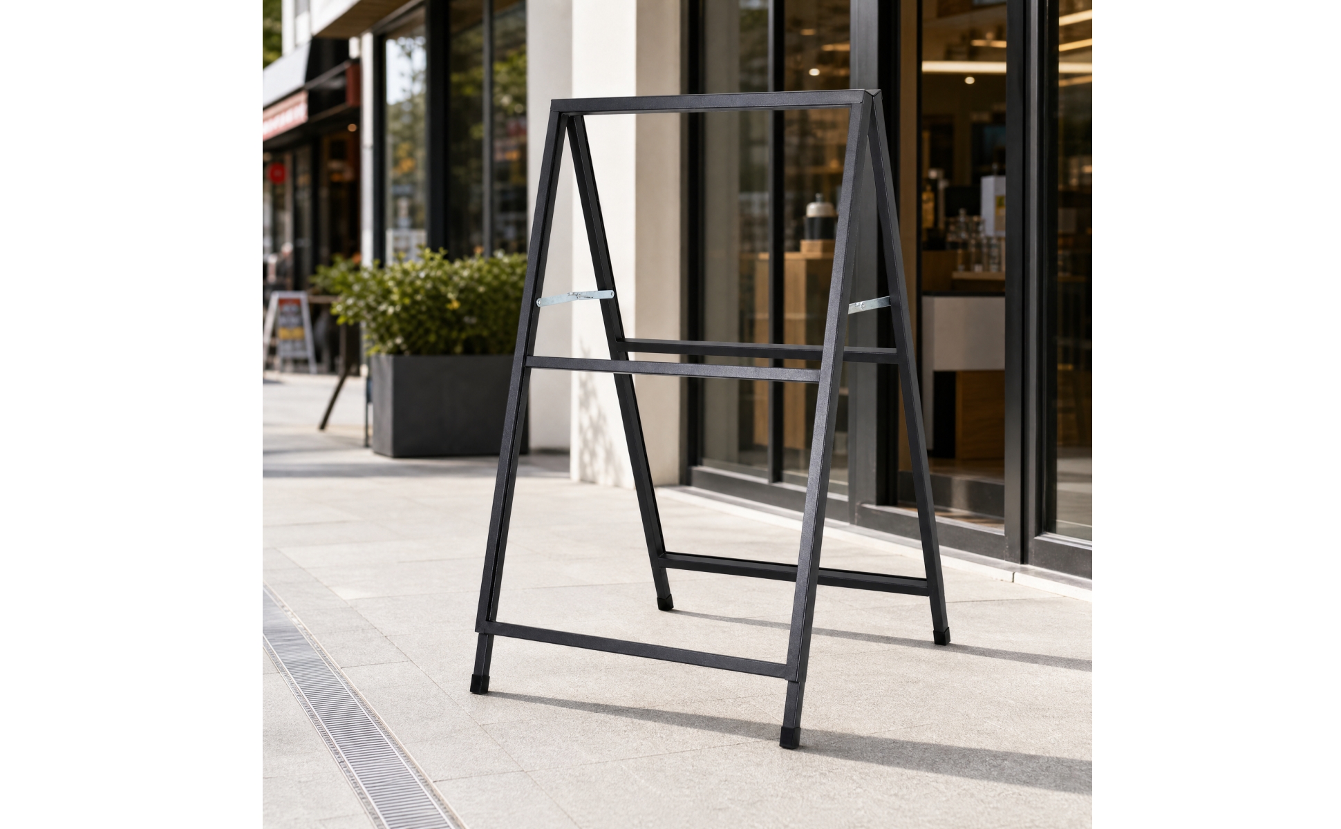 Folding Triangular Frame Poster Display Stand Fully Assembled for Events