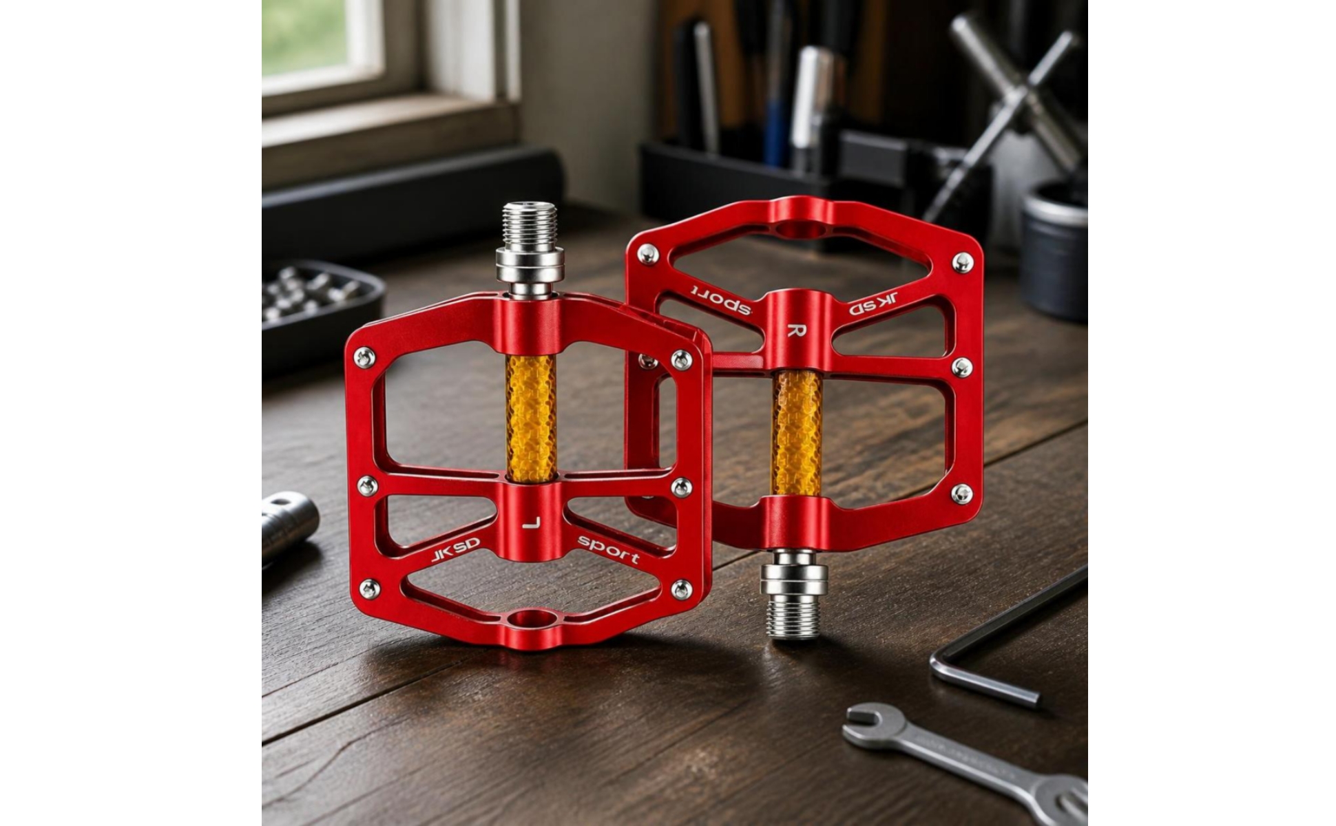 Aluminum Alloy Cycle Platform Pedals Grippy for Everyday Commuting