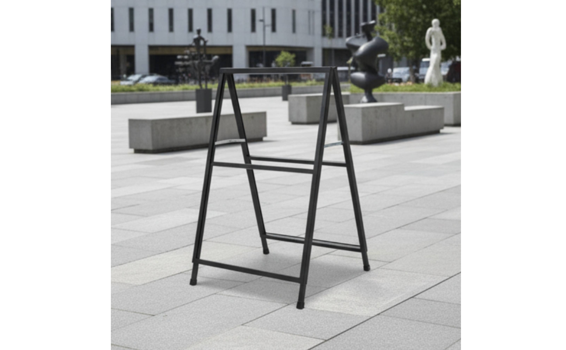 Folding Triangular Frame Poster Display Stand Fully Assembled for Events
