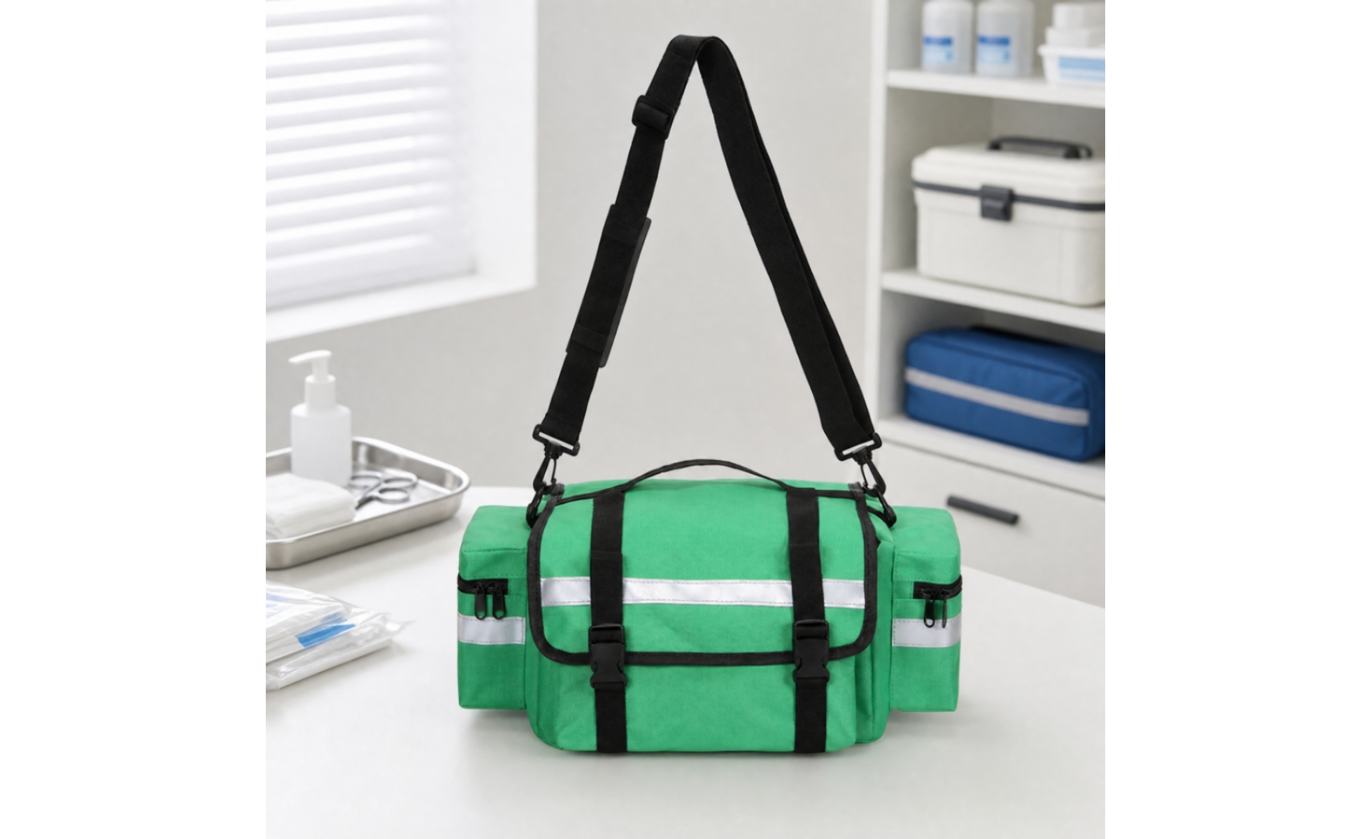 Waterproof First-Aid Shoulder Bag Portable for Vehicles, Workplaces, Technicians