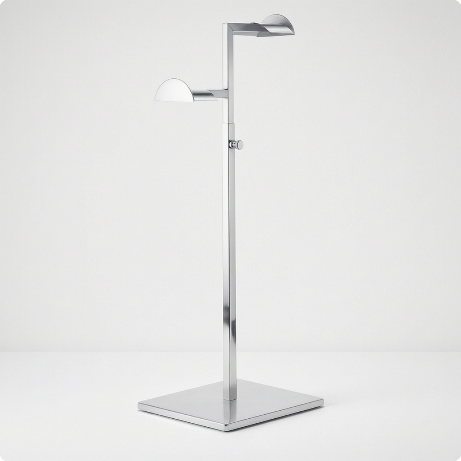 Stainless Steel Bag Display Stand Sleek for Showrooms, Dressing Areas