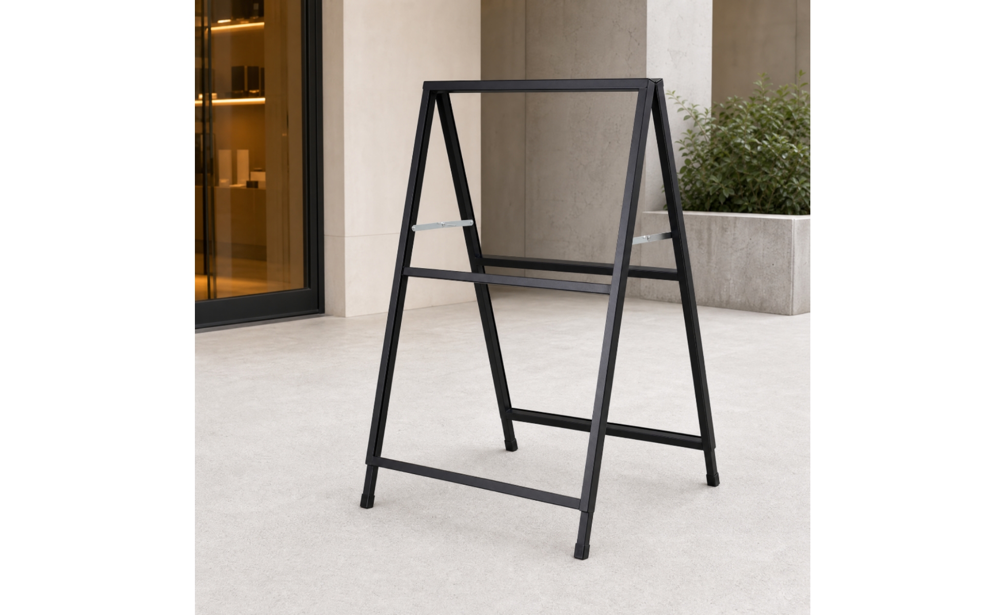 Folding Triangular Frame Poster Display Stand Fully Assembled for Events
