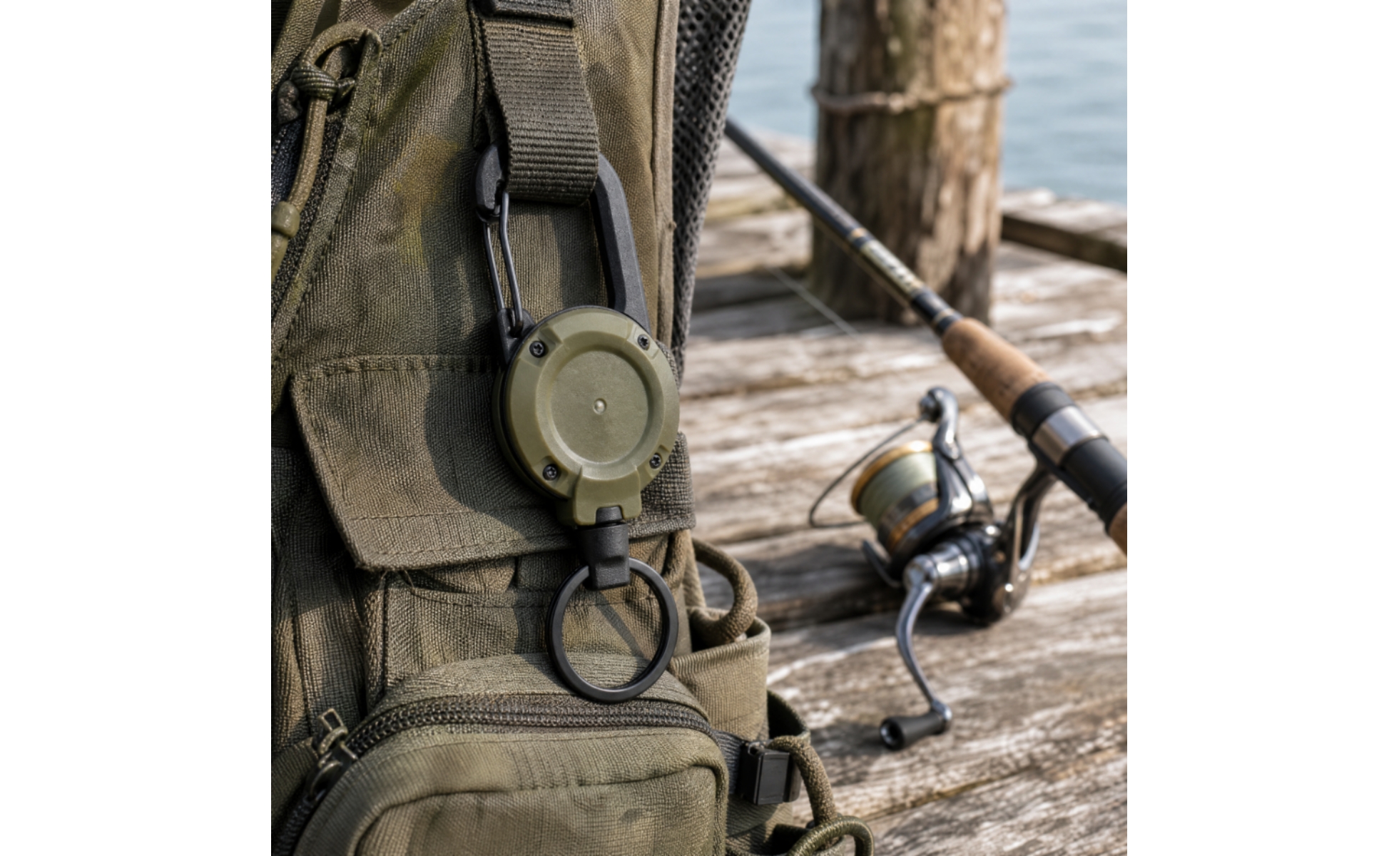 Retractable Keychain with Carabiner Lightweight Retractable Keychain Compact
