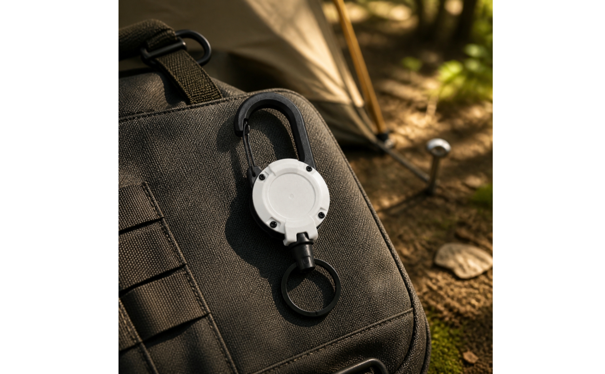 Retractable Keychain with Carabiner Lightweight Retractable Keychain Compact