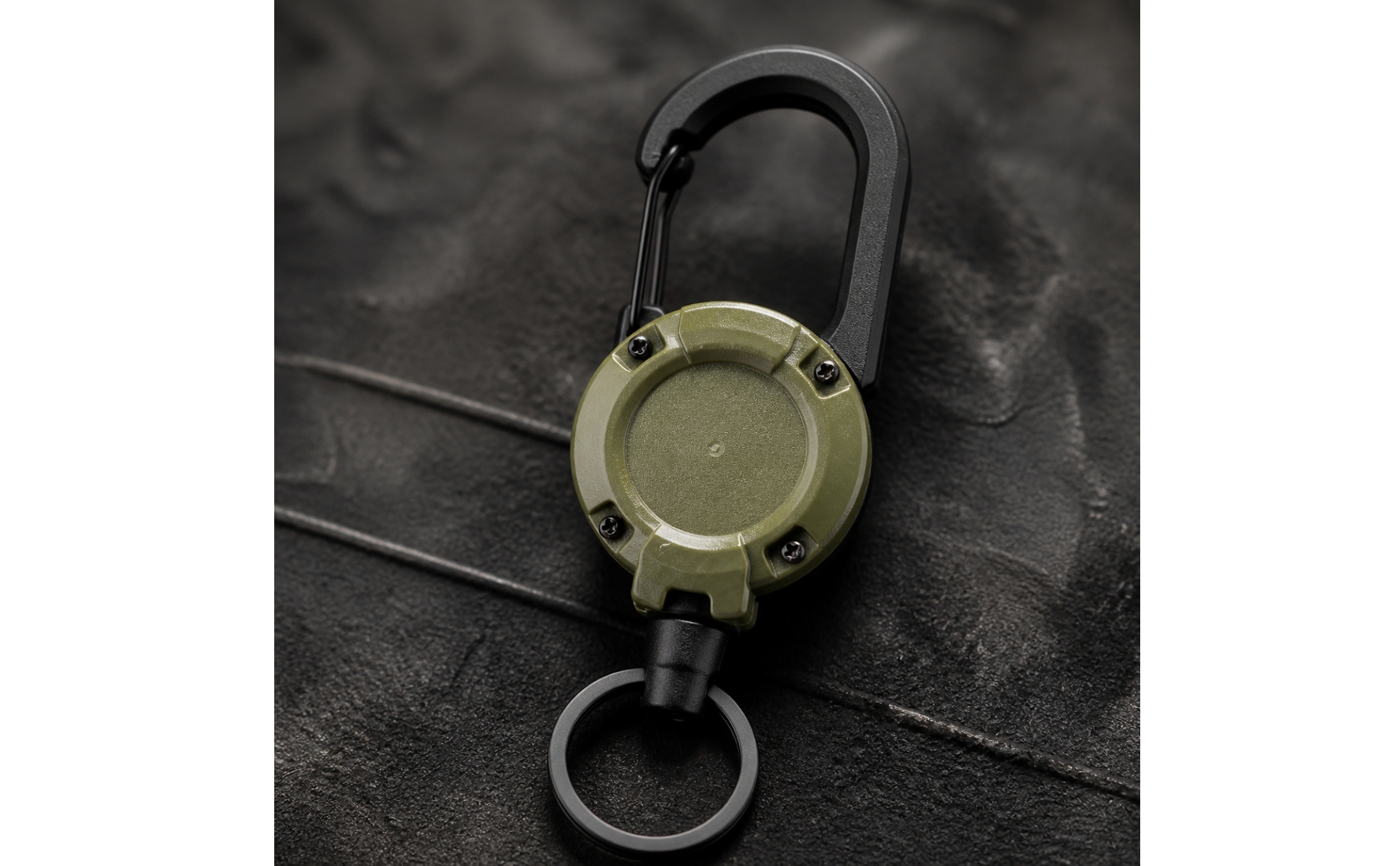 Retractable Keychain with Carabiner Lightweight Retractable Keychain Compact