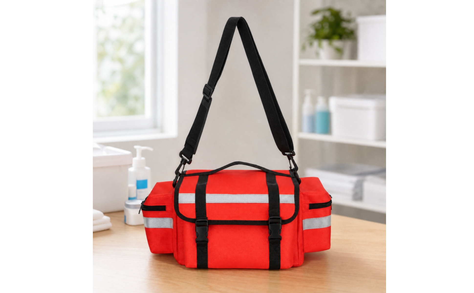 Waterproof First-Aid Shoulder Bag Portable for Vehicles, Workplaces, Technicians
