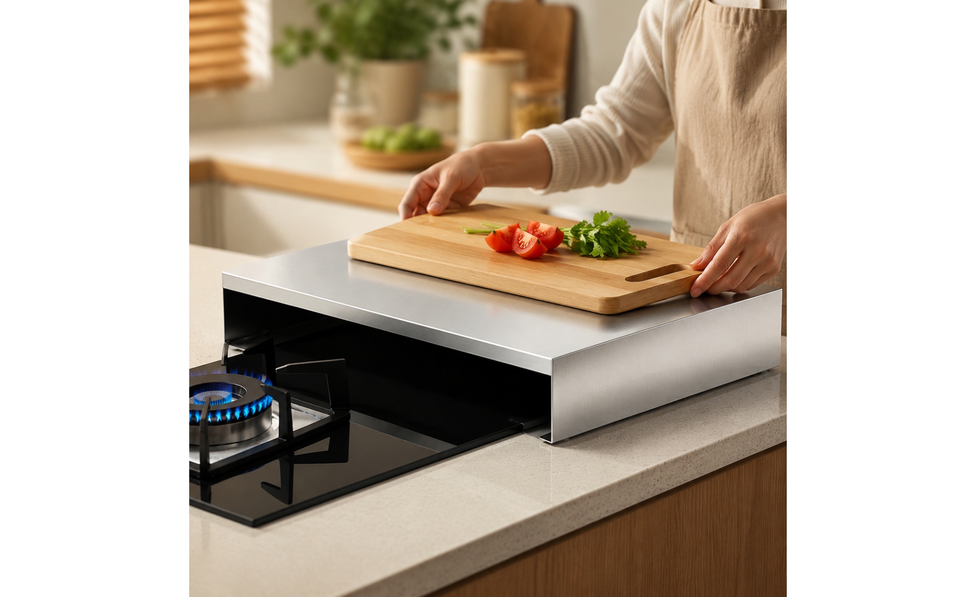 Stovetop Cover No Installation Required Freestanding Stainless Steel Cooktop