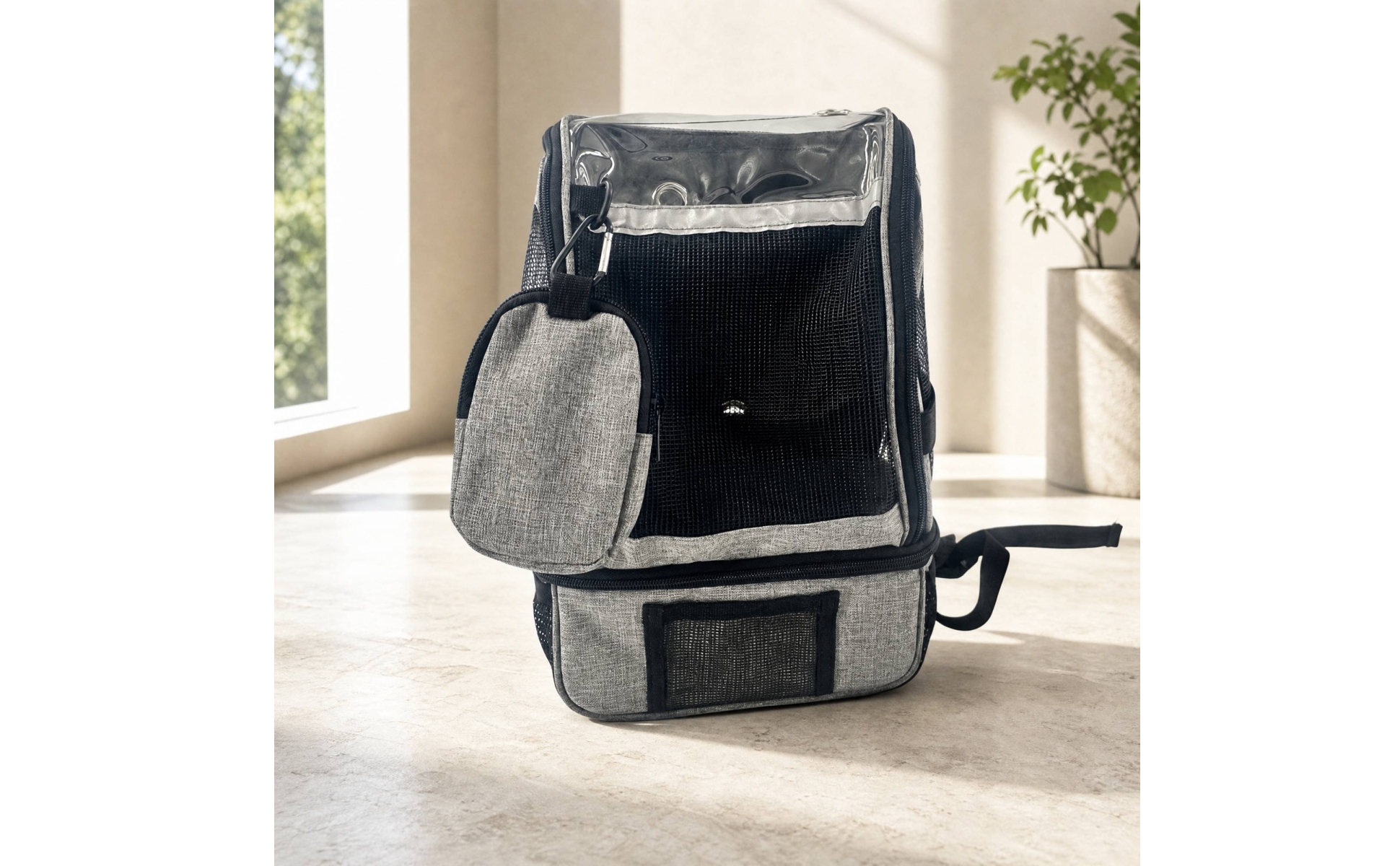 Sac à Dos avec Fenêtre Transparente Portable pour Voyage, Sorties Quotidiennes