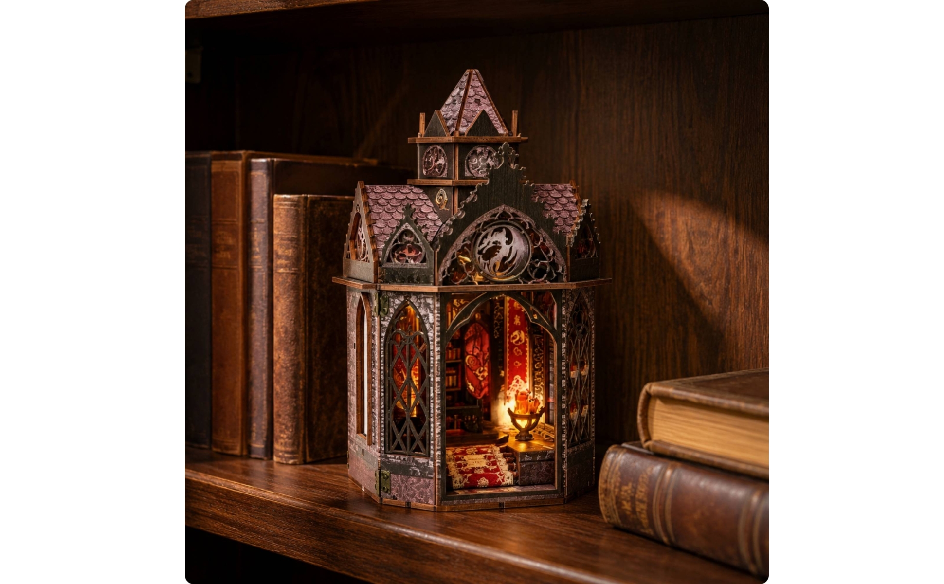 Gothic Dragon Castle Structure Model Illuminated Dragon Structure Model 3D