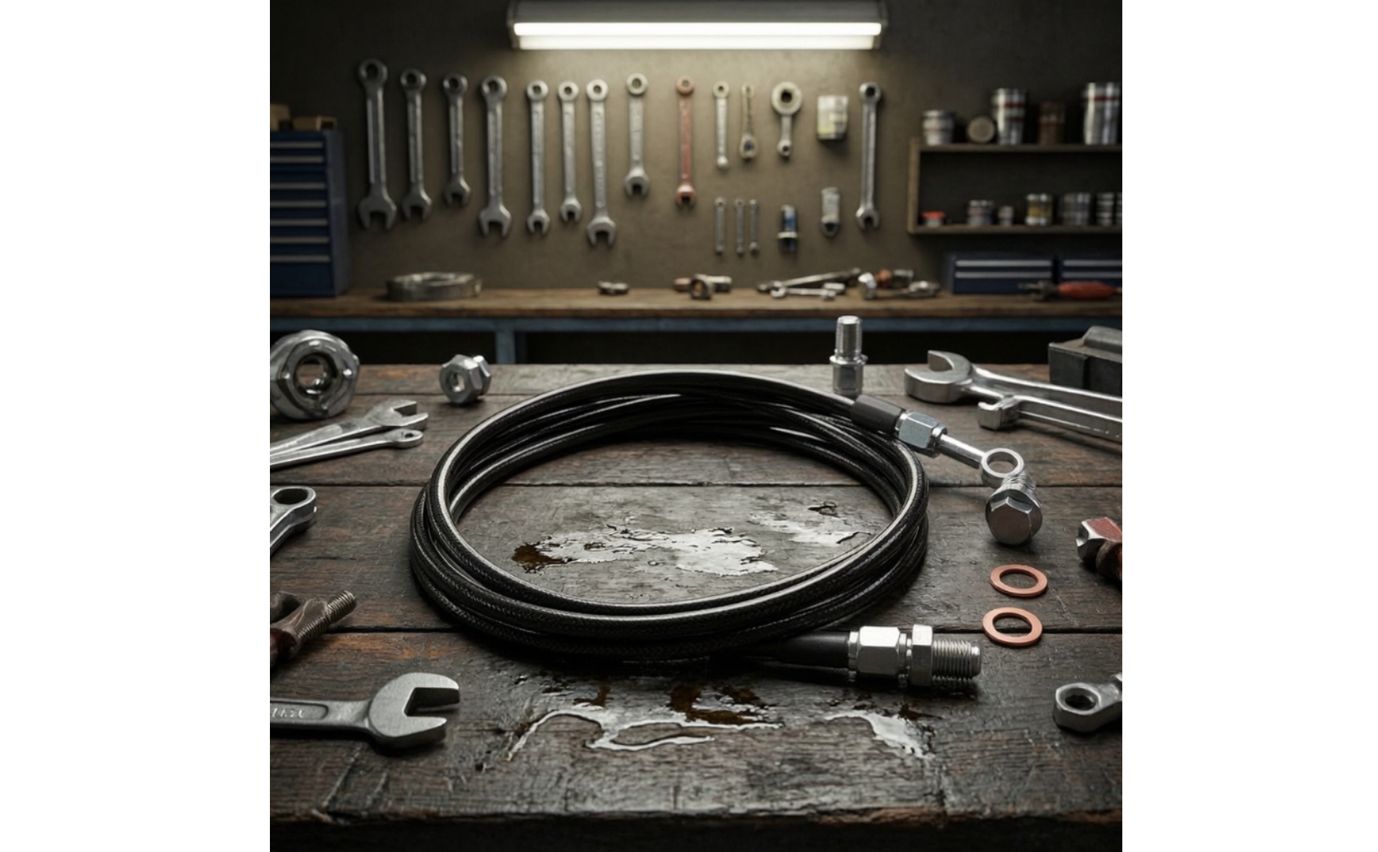 Clutch Line with Bolt and Copper Washers Flexible Replacement Clutch Line