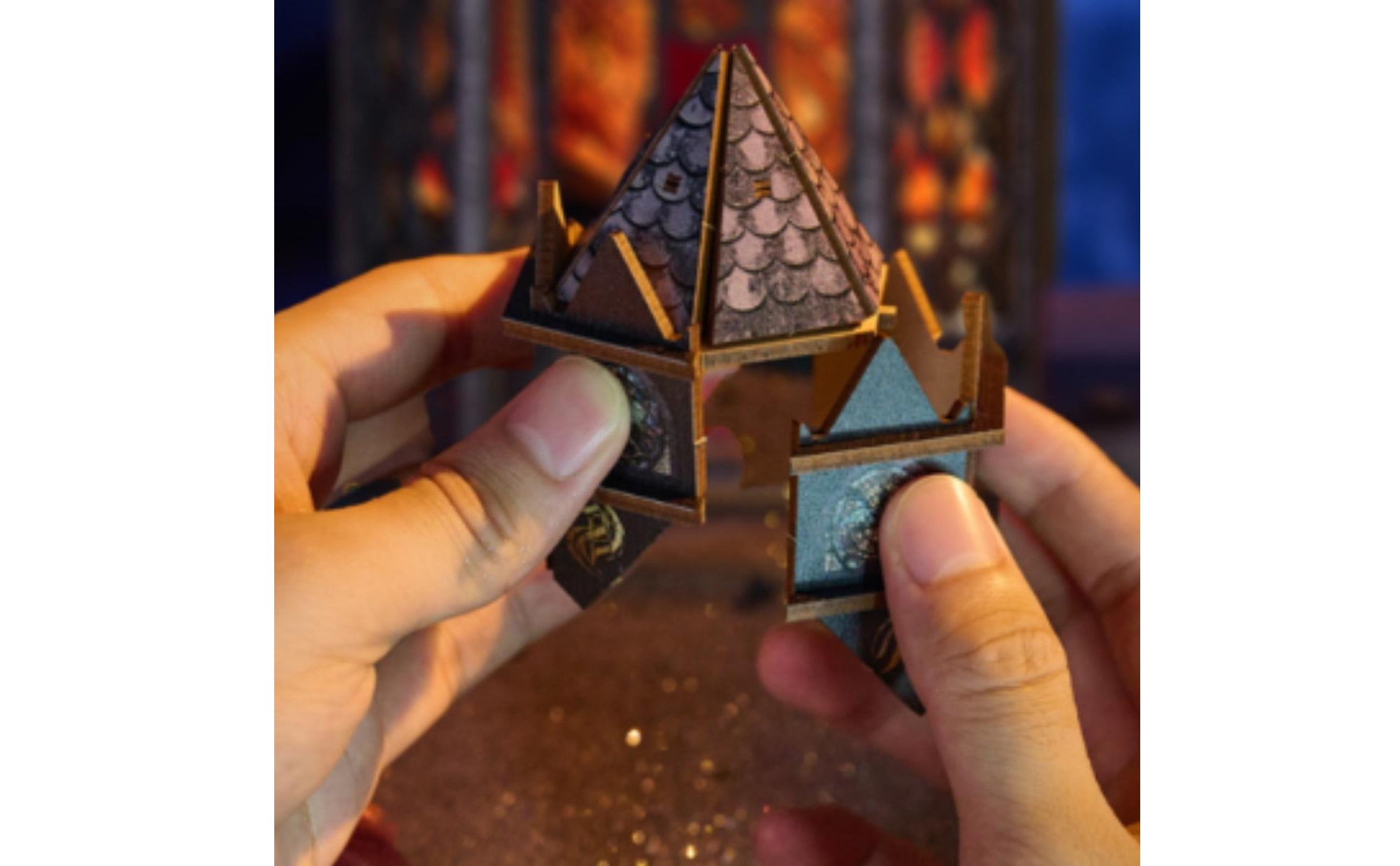 Gothic Dragon Castle Structure Model Illuminated Dragon Structure Model 3D