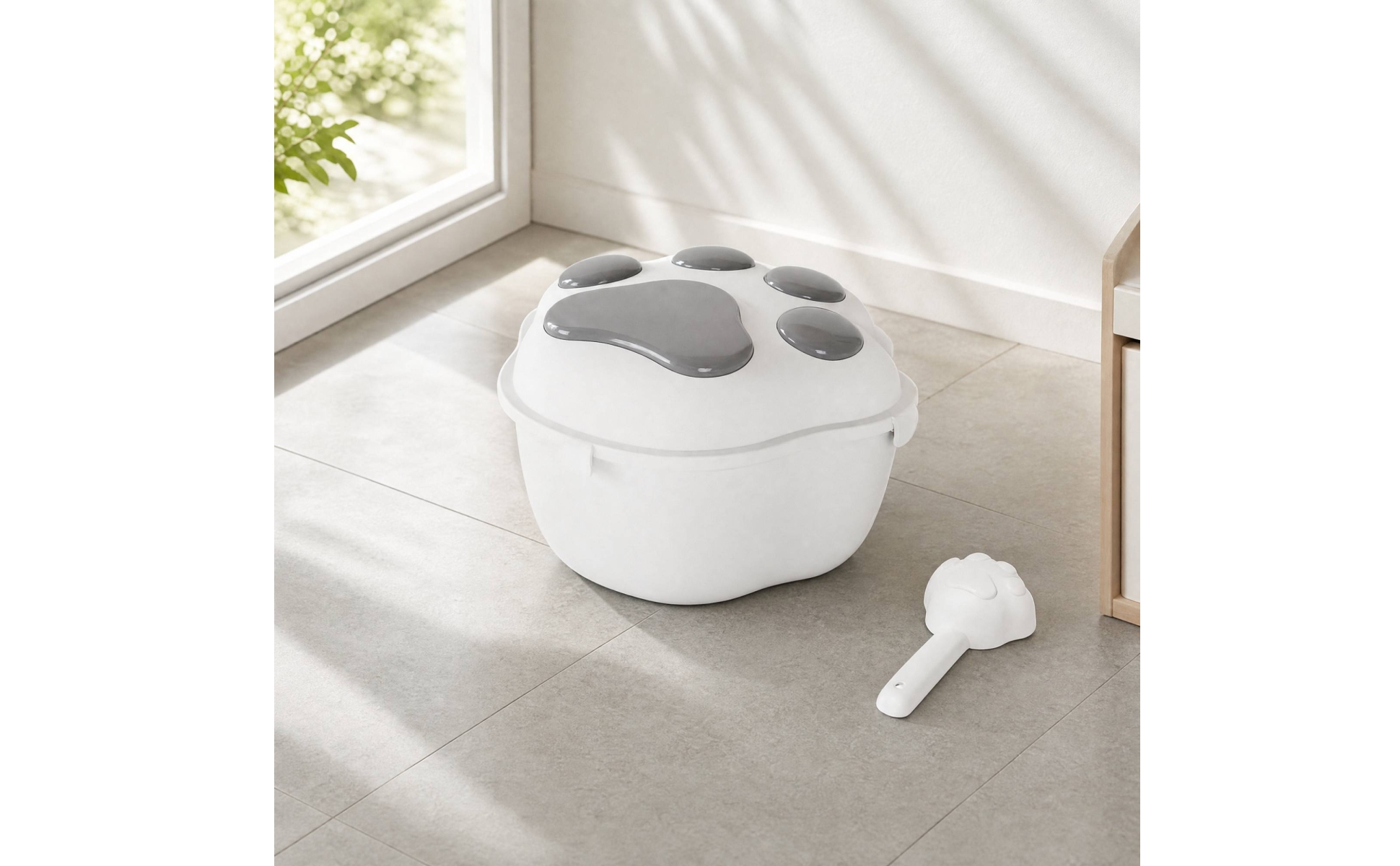 PP Pet Food Storage Bin Moisture-Resistant Pet Food Bin with Scoop Easy to Clean