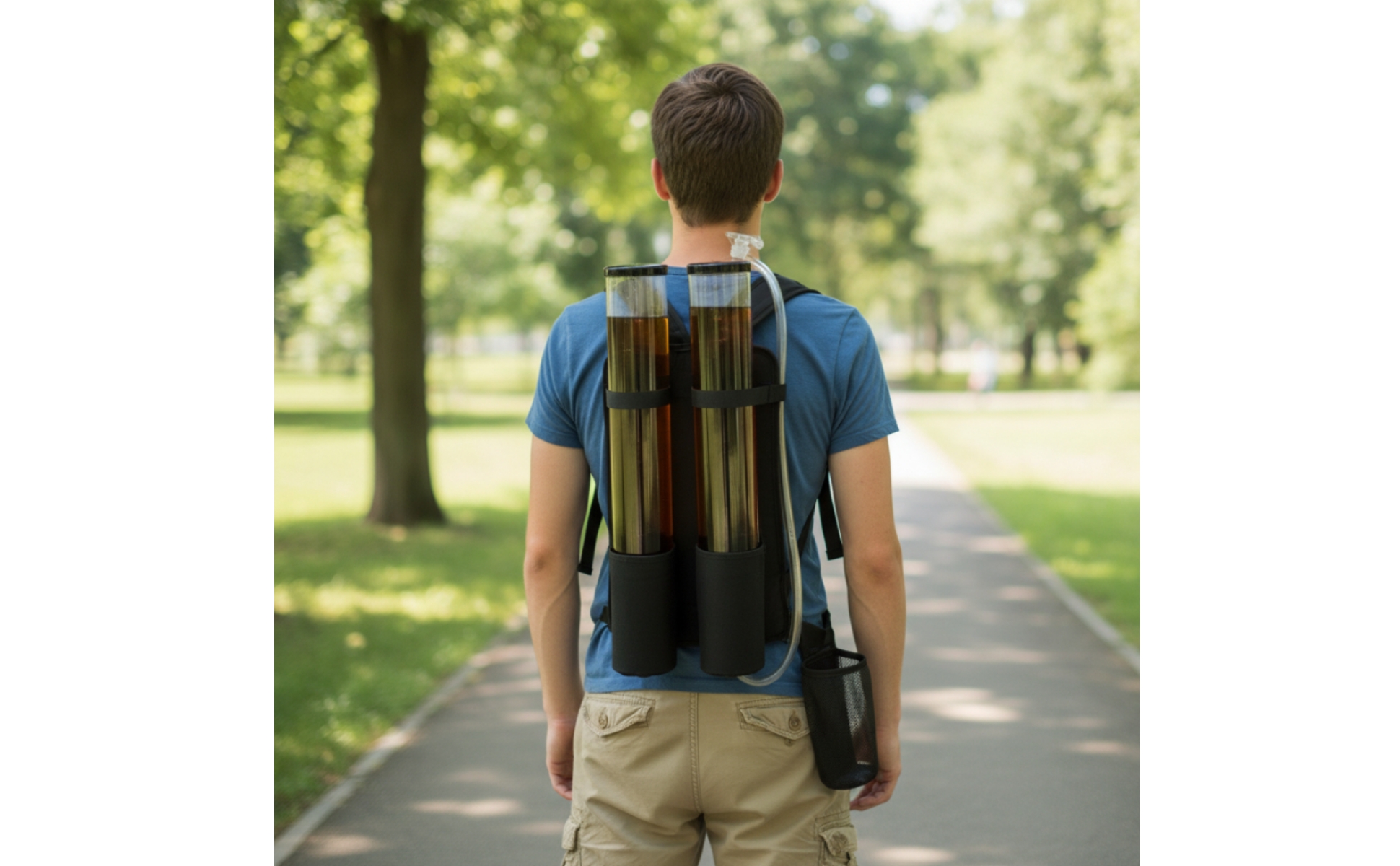 Backpack Beer Dispenser with Hoses Transparent for Festivals, Festival Attendees
