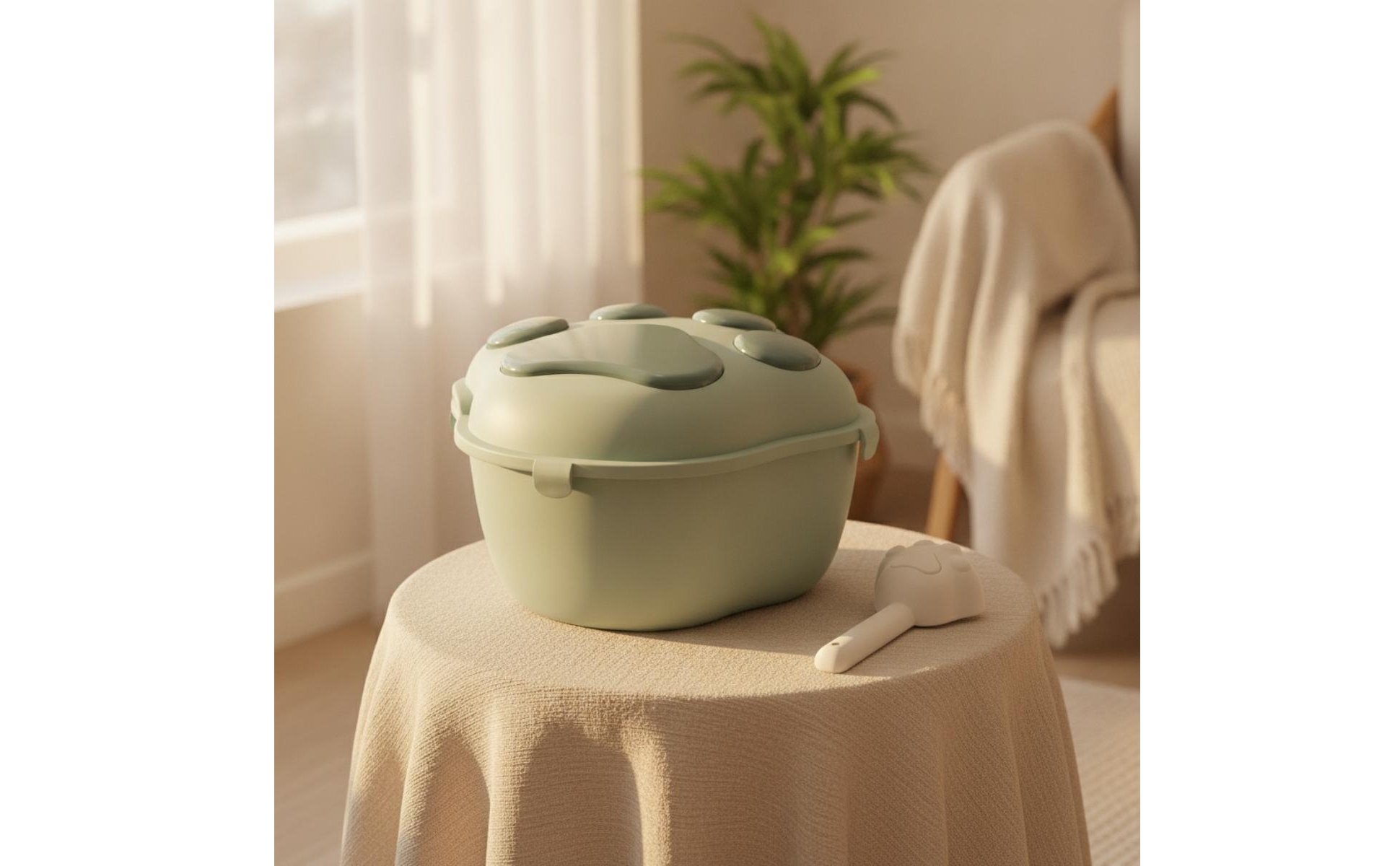 PP Pet Food Storage Bin Moisture-Resistant Pet Food Bin with Scoop Easy to Clean