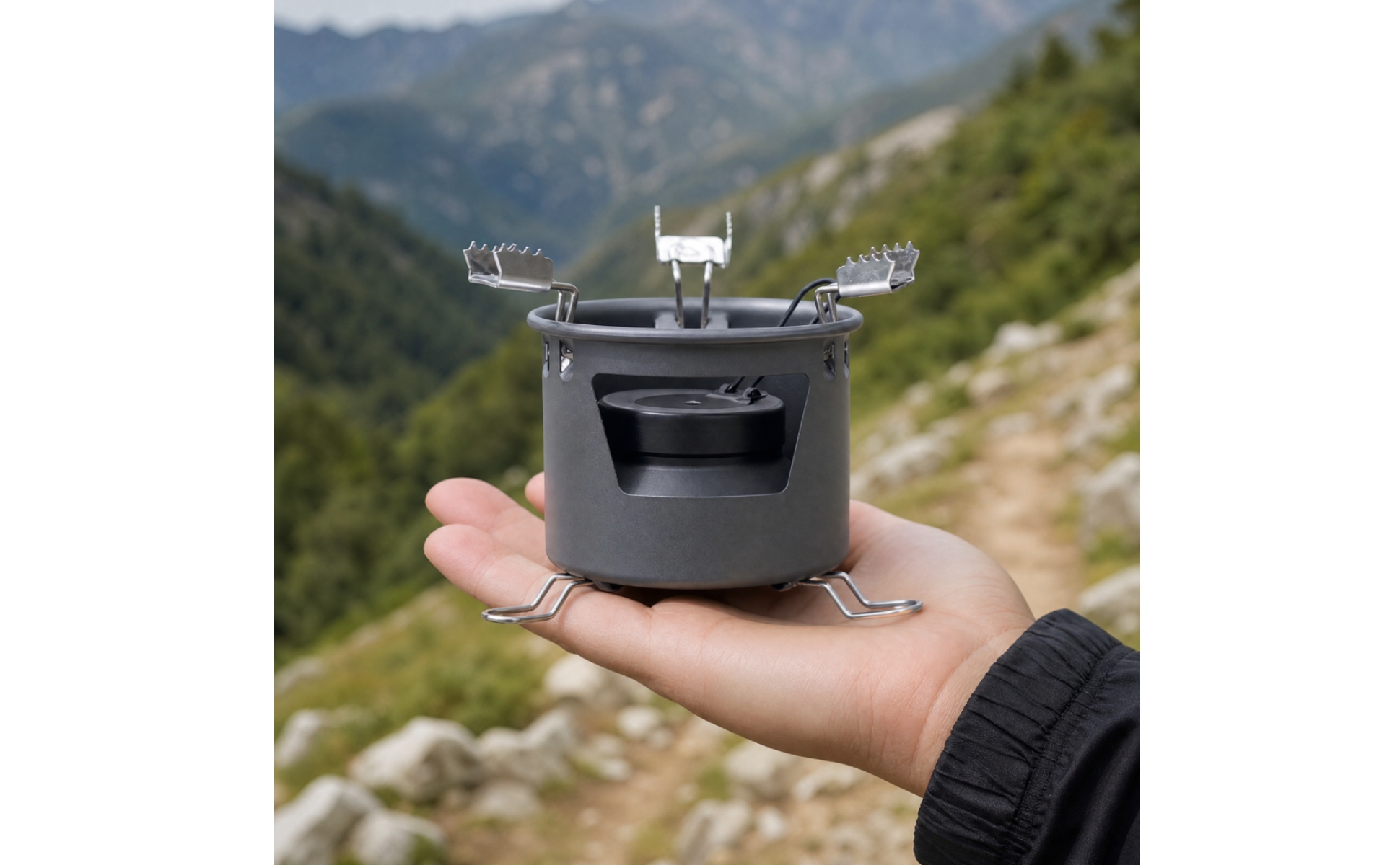 Split-Type Liquid Cooker Windproof Foldable Cooker with Windscreen