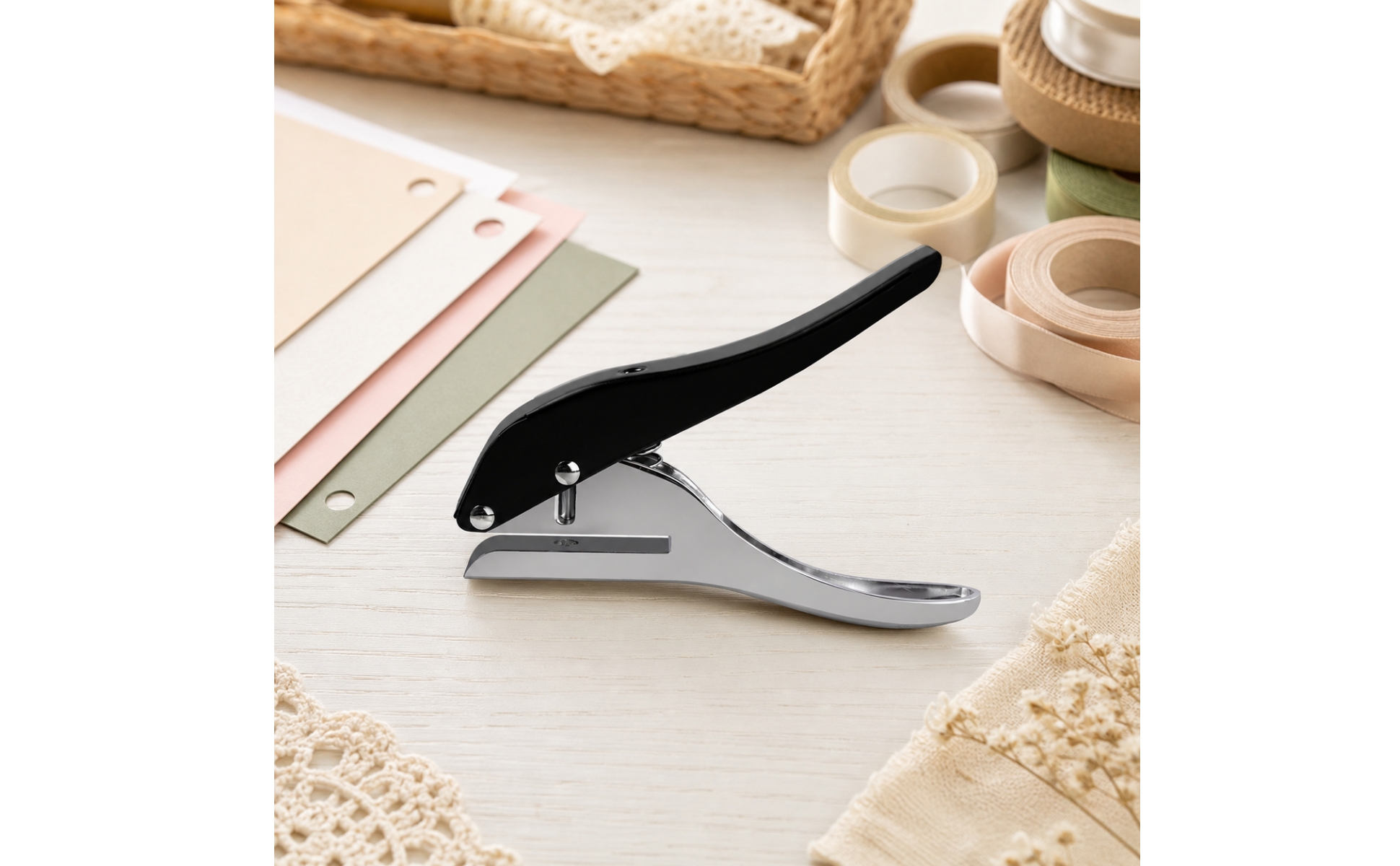Single-Hole Paper Punch Compact Manual Single-Hole Punch Portable for Crafters