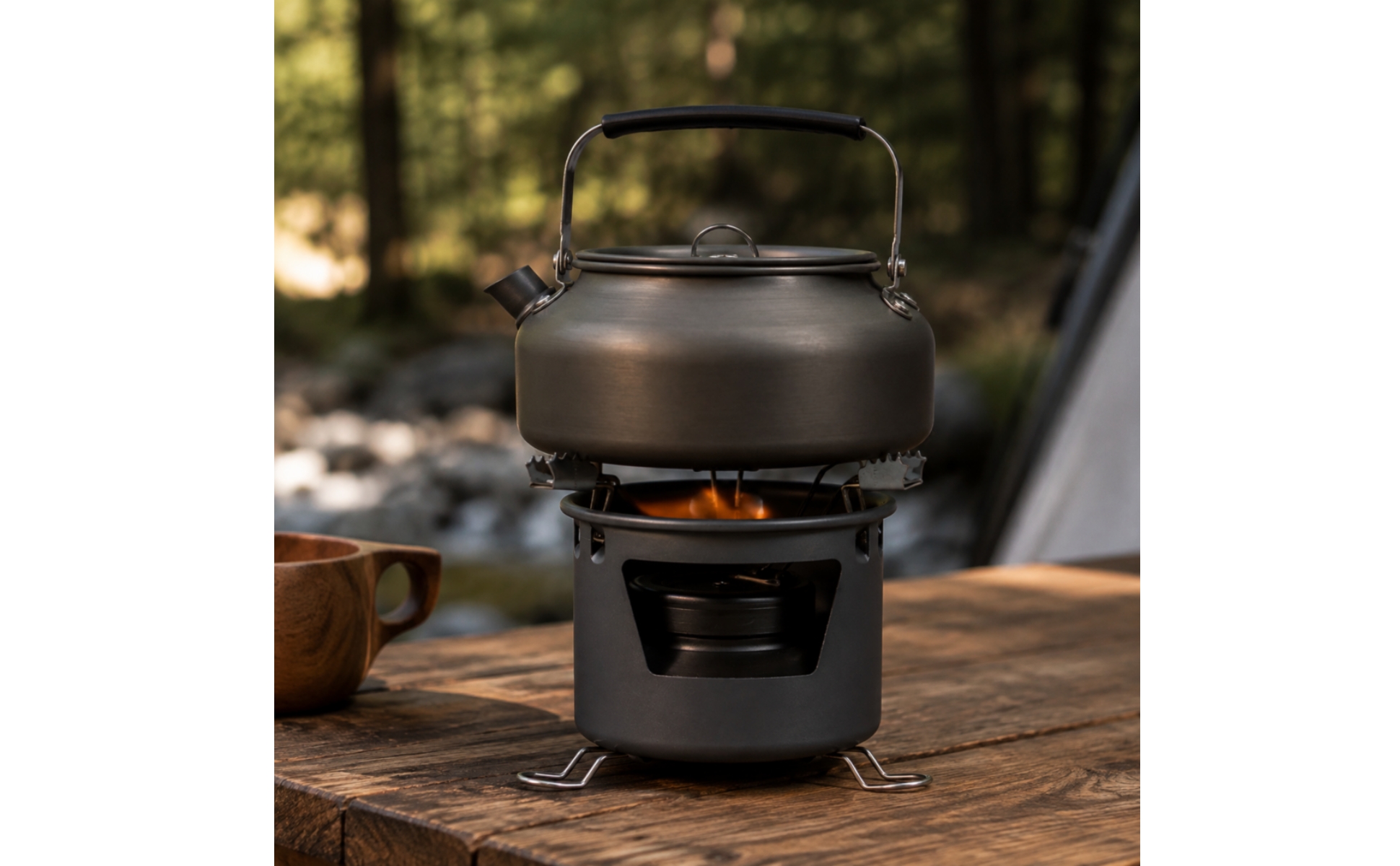 Split-Type Liquid Cooker Windproof Foldable Cooker with Windscreen
