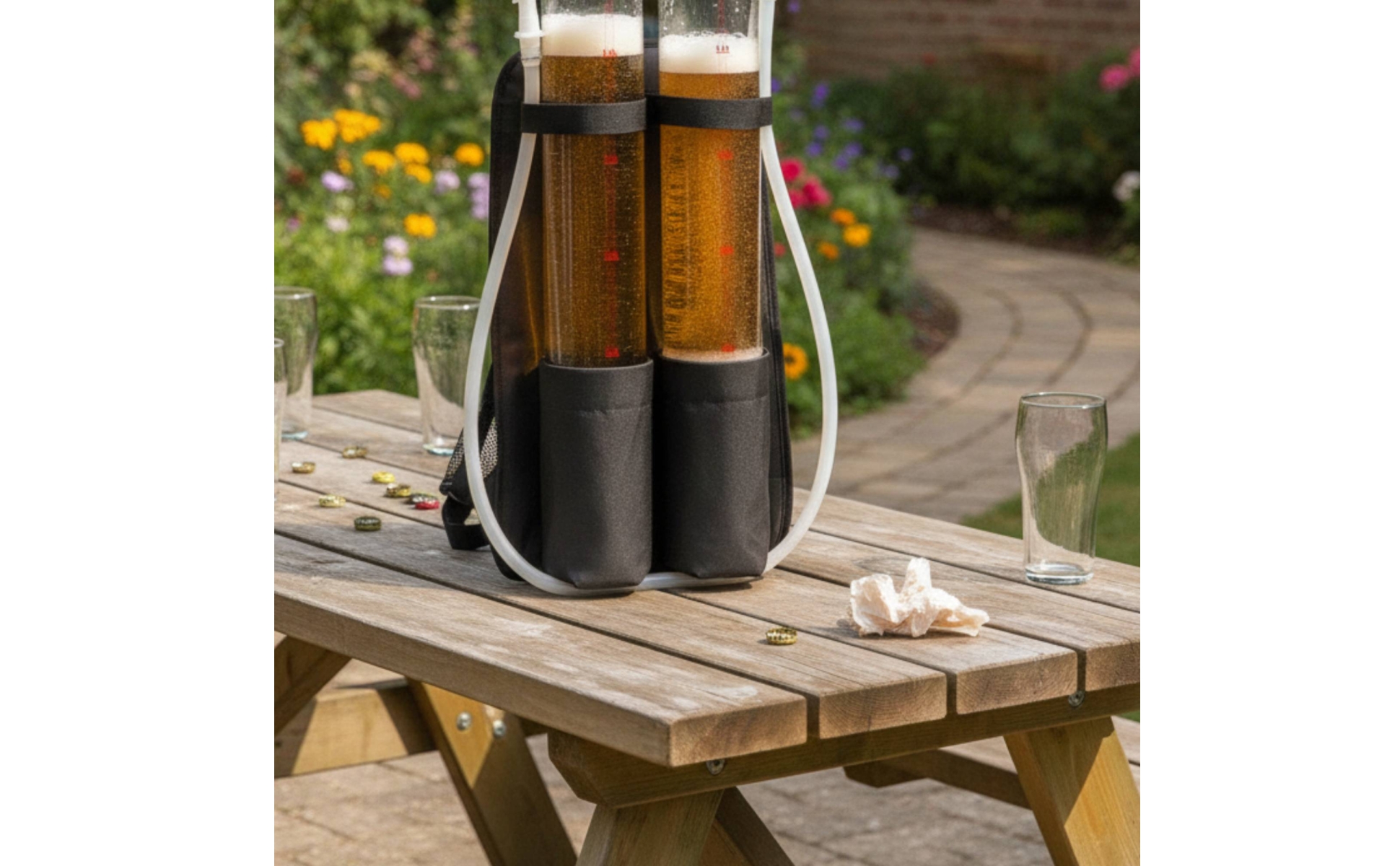 Backpack Beer Dispenser with Hoses Transparent for Festivals, Festival Attendees