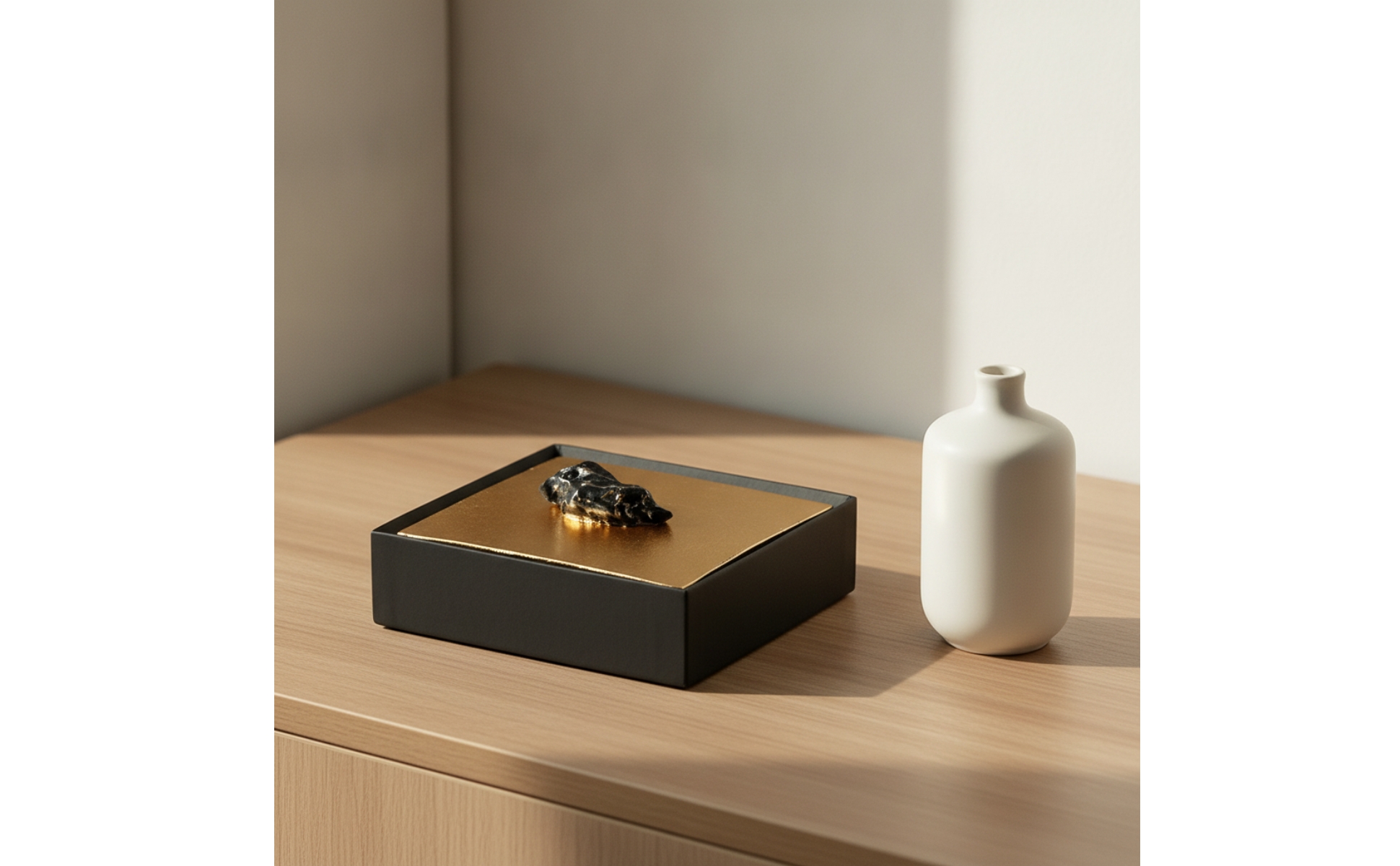 Geometrische Dekorationsbox aus Kunstharz hochwertig für Kommode, Arbeitszimmer