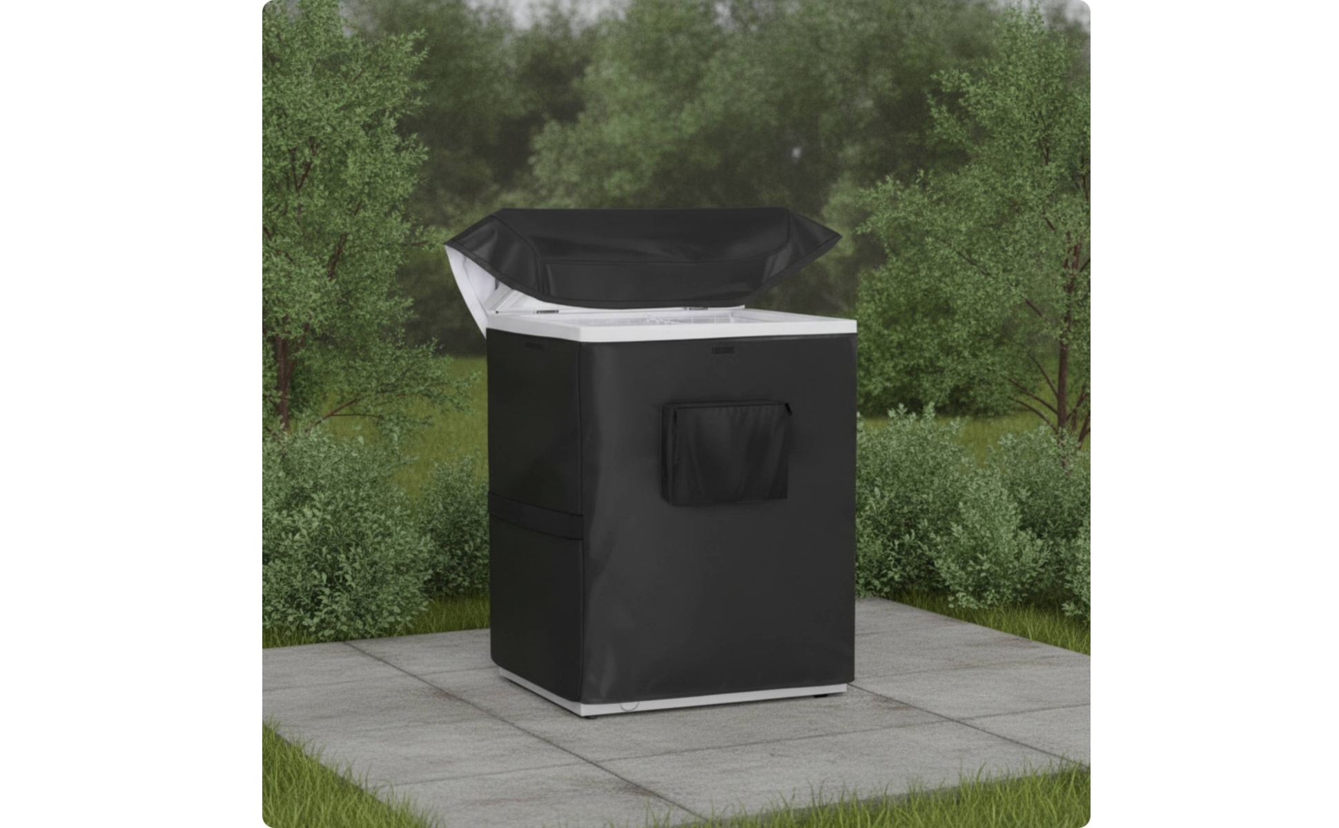 Chest Freezer Cover Water-Resistant for Outdoor Storage, Basement