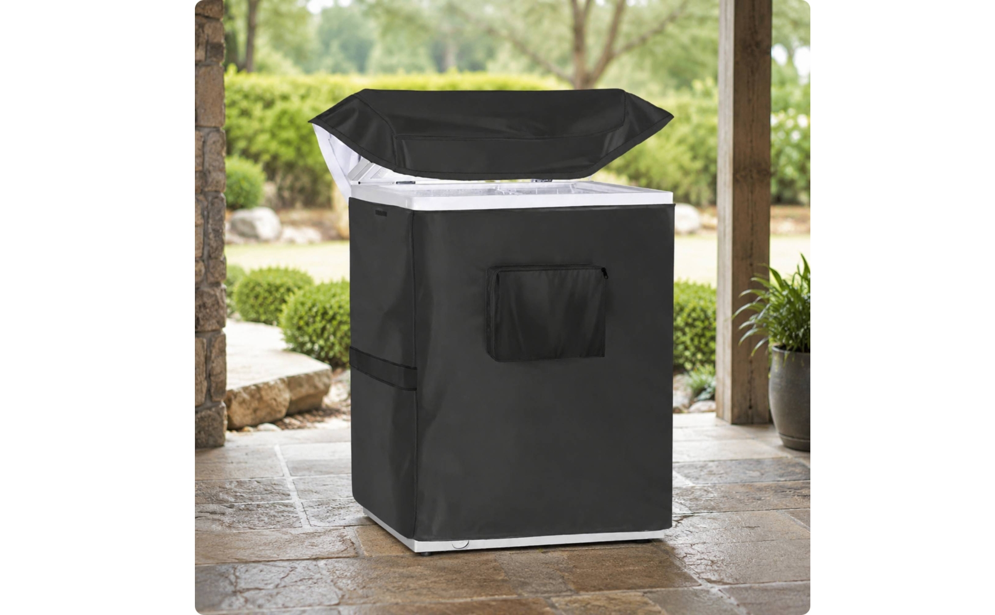 Chest Freezer Cover Water-Resistant for Outdoor Storage, Basement