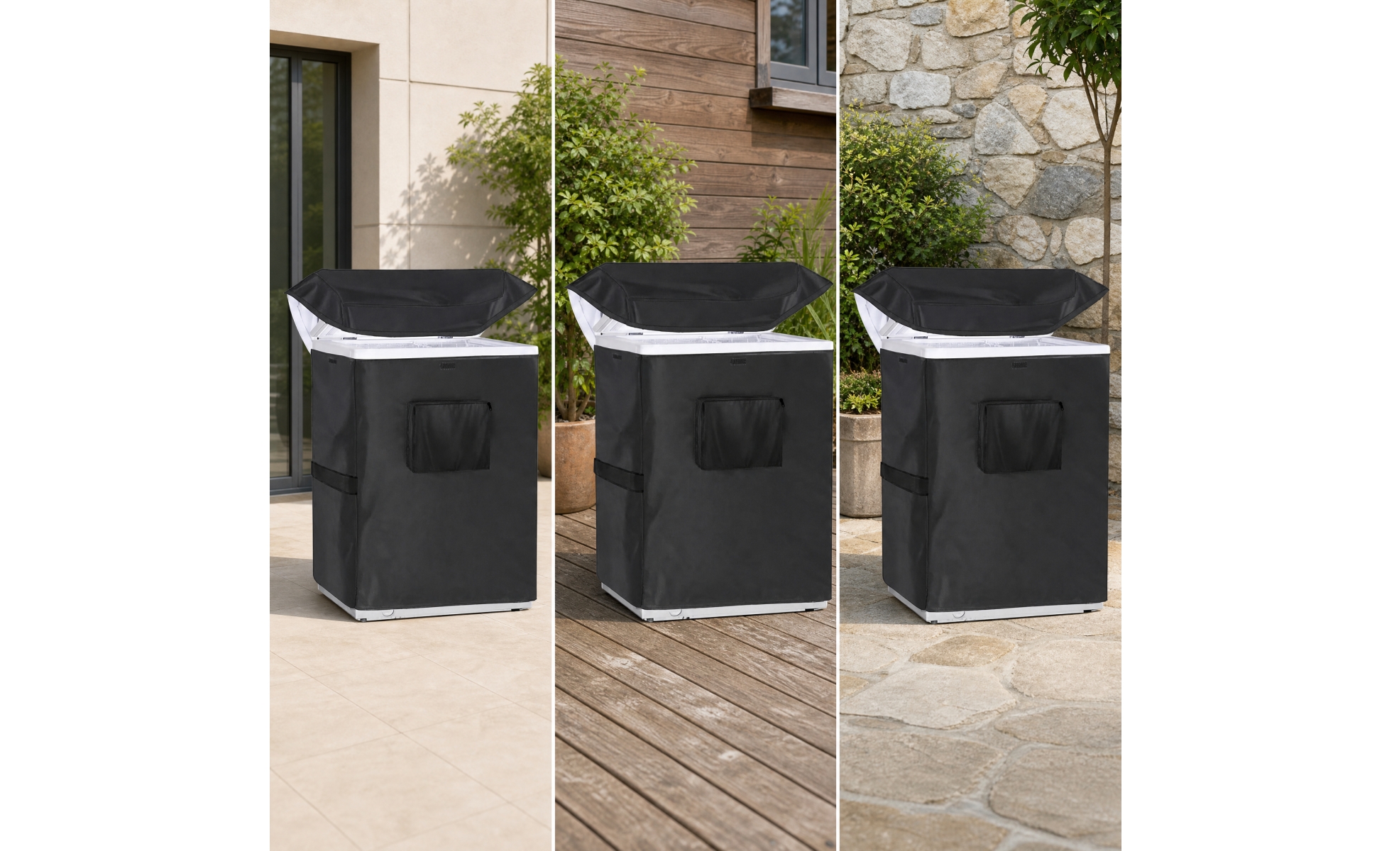 Chest Freezer Cover Water-Resistant for Outdoor Storage, Basement
